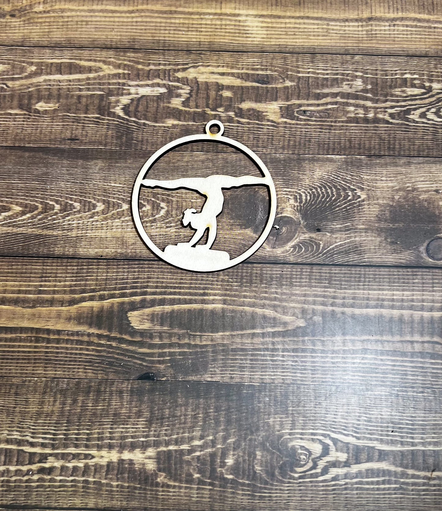 Gymnastic Ornament, Wooden Sports Ornament, Sports Ornament, Engraved Ornament, Laser Engraved Wood Ornament