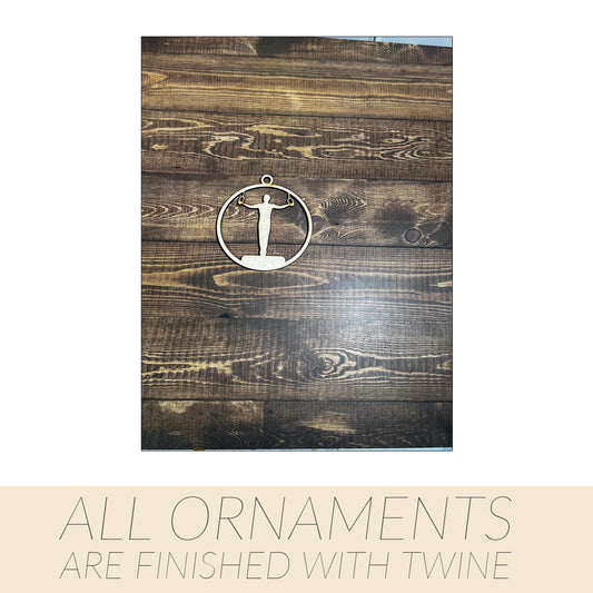 Gymnastic Ornament, Wooden Sports Ornament, Sports Ornament, Engraved Ornament, Laser Engraved Wood Ornament