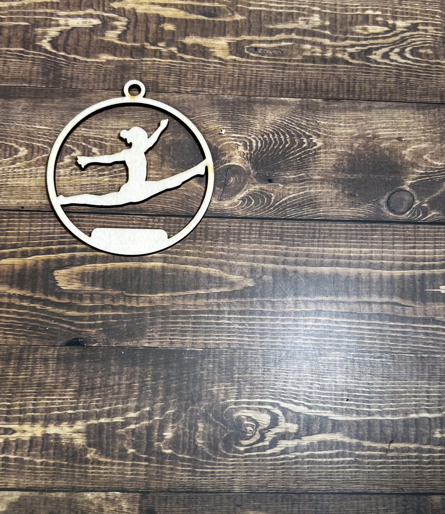 Gymnastic Ornament, Wooden Sports Ornament, Sports Ornament, Engraved Ornament, Laser Engraved Wood Ornament