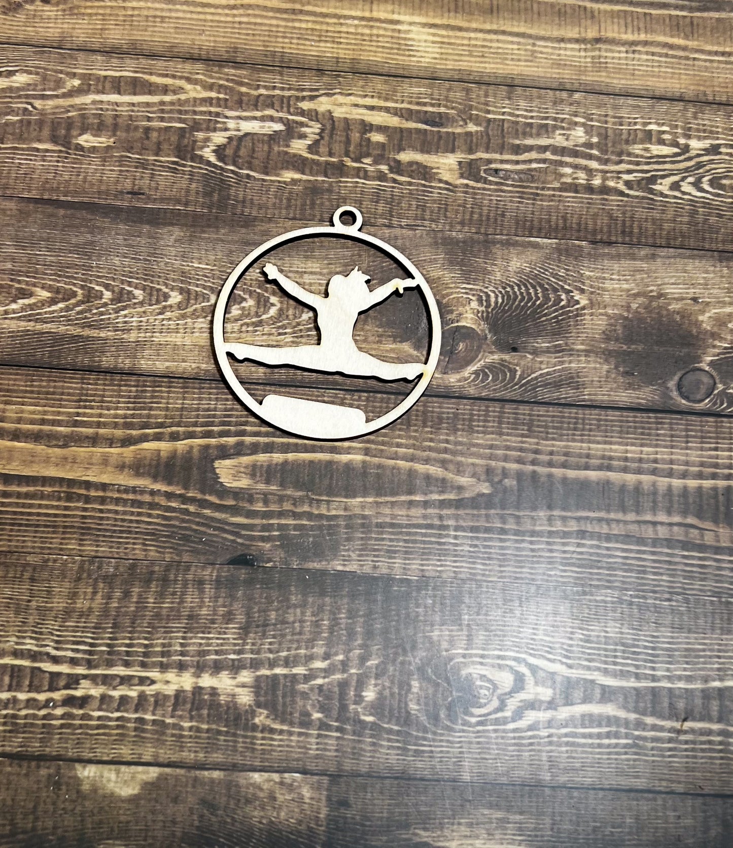 Gymnastic Ornament, Wooden Sports Ornament, Sports Ornament, Engraved Ornament, Laser Engraved Wood Ornament