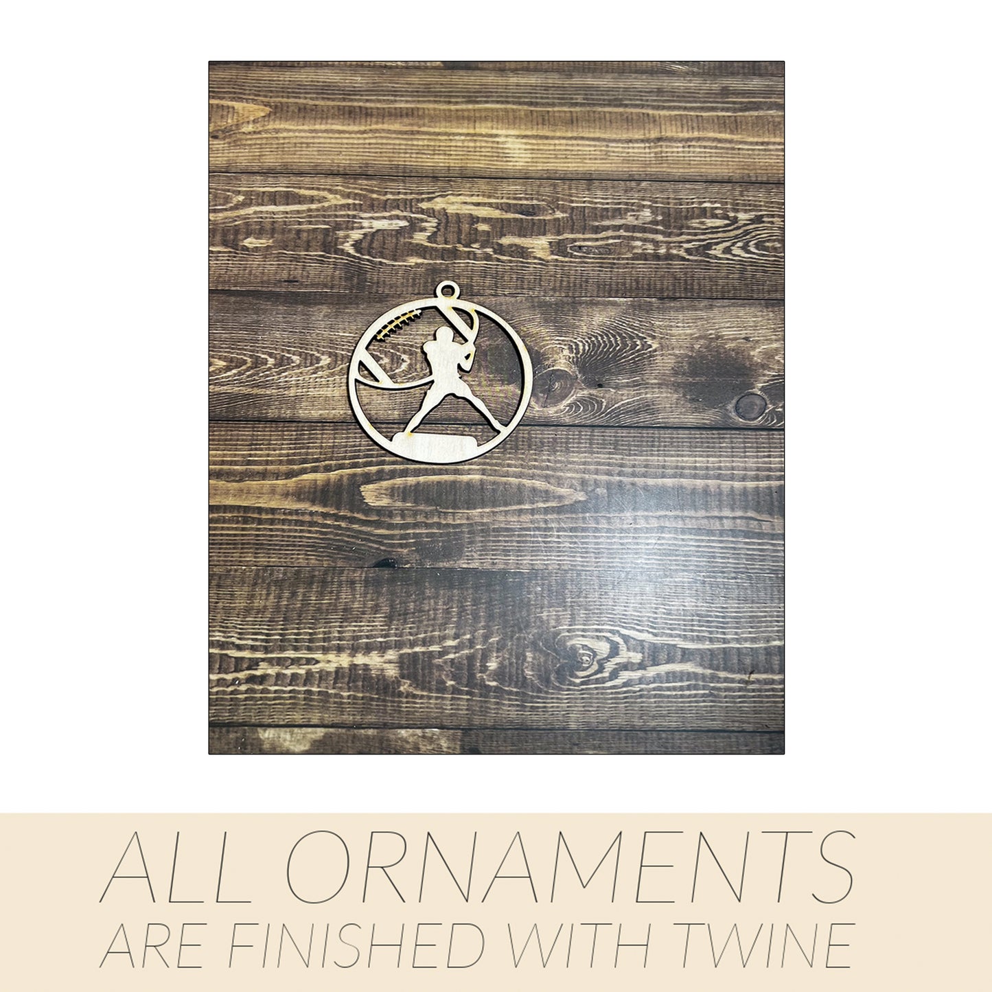 Gymnastic Ornament, Football Ornament, Wooden Sports Ornament, Sports Ornament, Engraved Ornament, Laser Engraved Wood Ornament