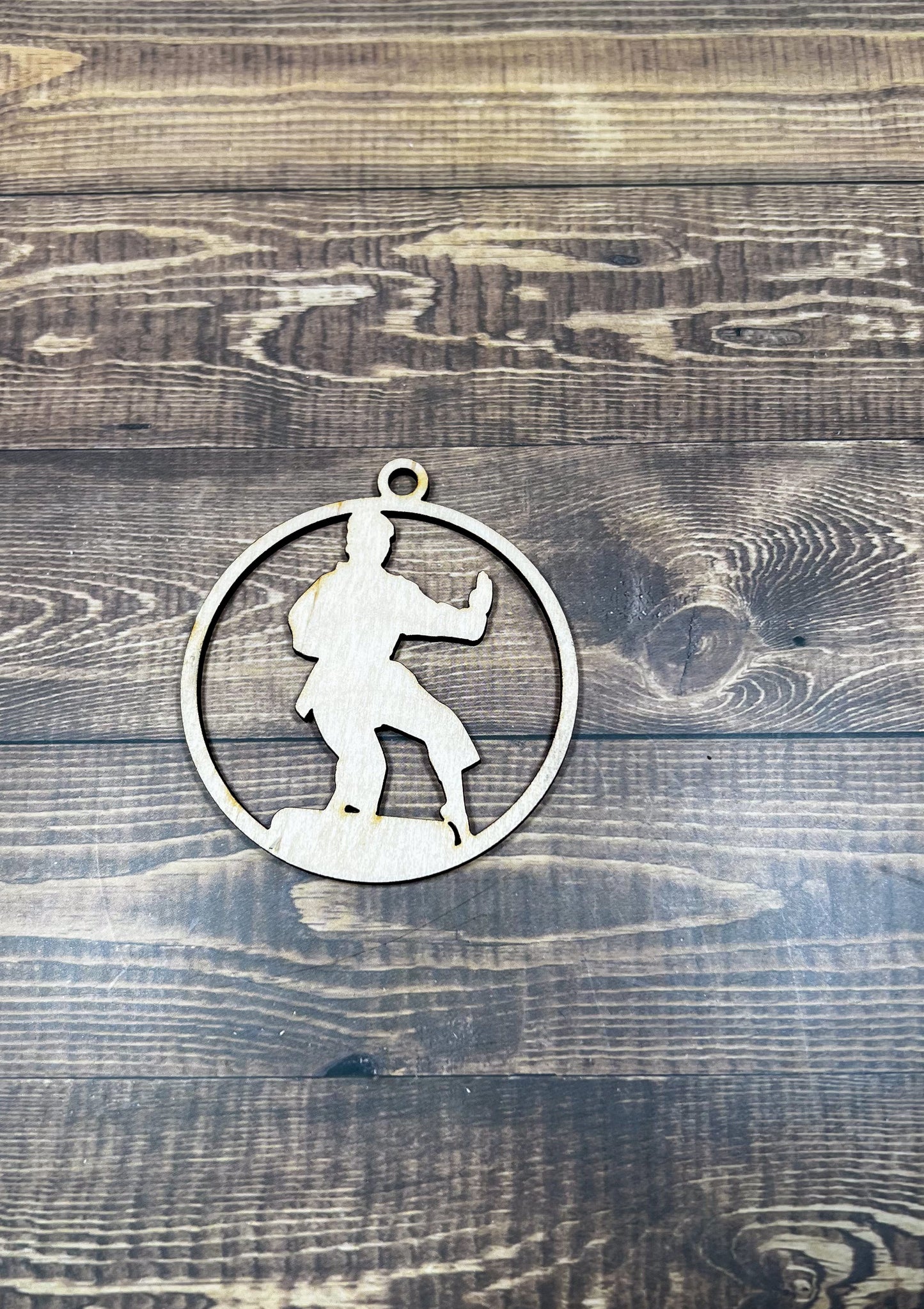 Karate Wooden Sports Ornament, Sports Ornament, Engraved Ornament, Laser Engraved Wood Ornament
