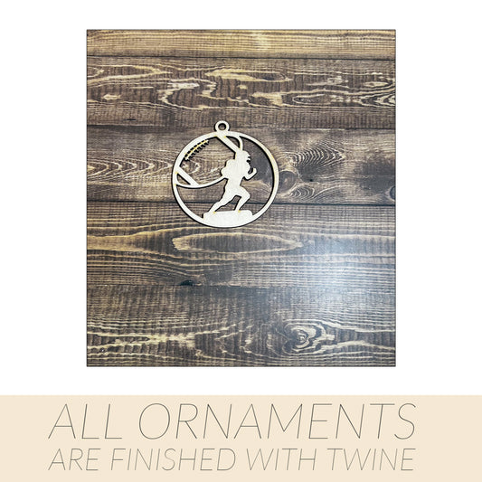 Football Ornament, Wooden Sports Ornament, Sports Ornament, Engraved Ornament, Laser Engraved Wood Ornament
