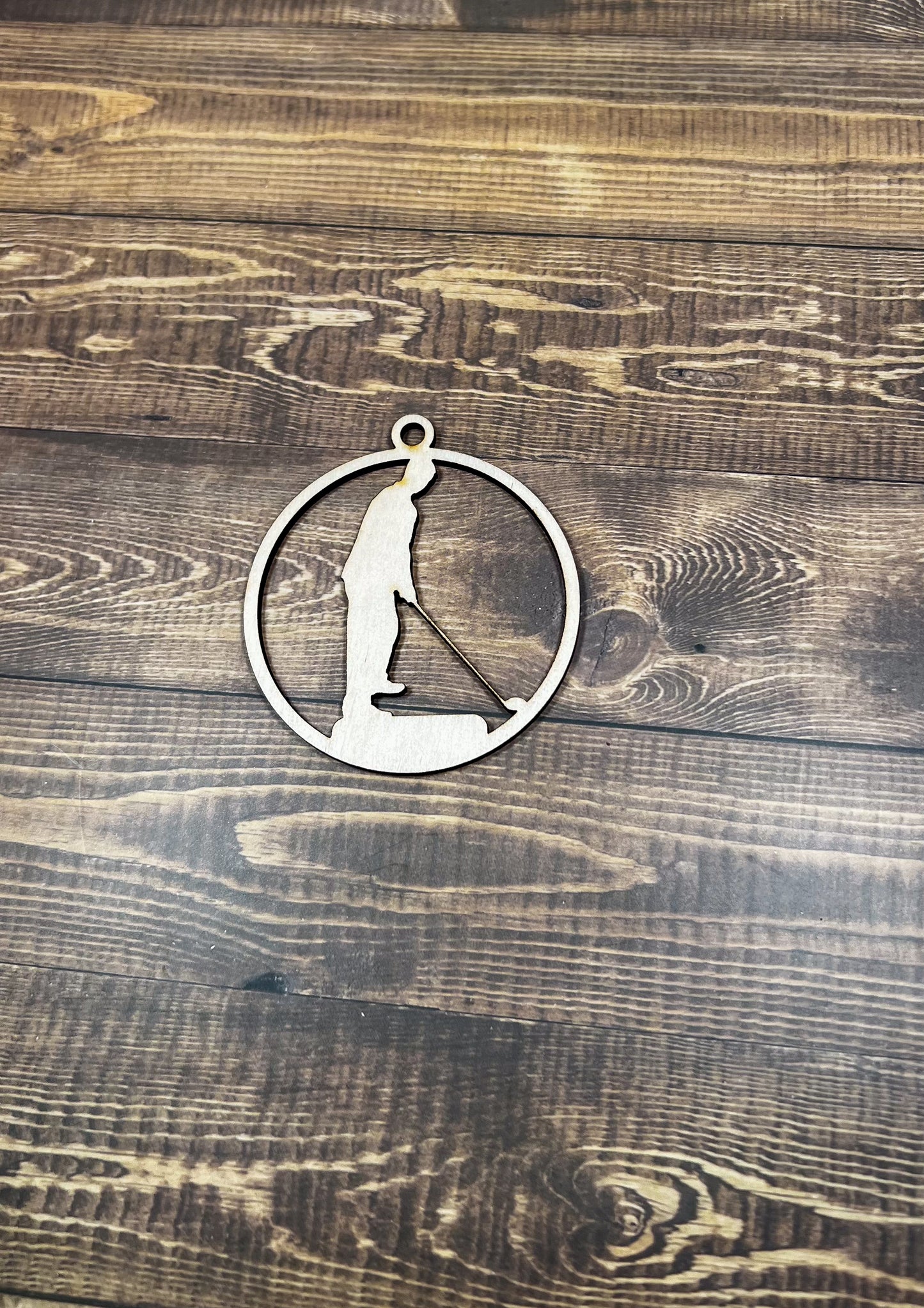 Golf Ornament, Wooden Sports Ornament, Sports Ornament, Engraved Ornament, Laser Engraved Wood Ornament