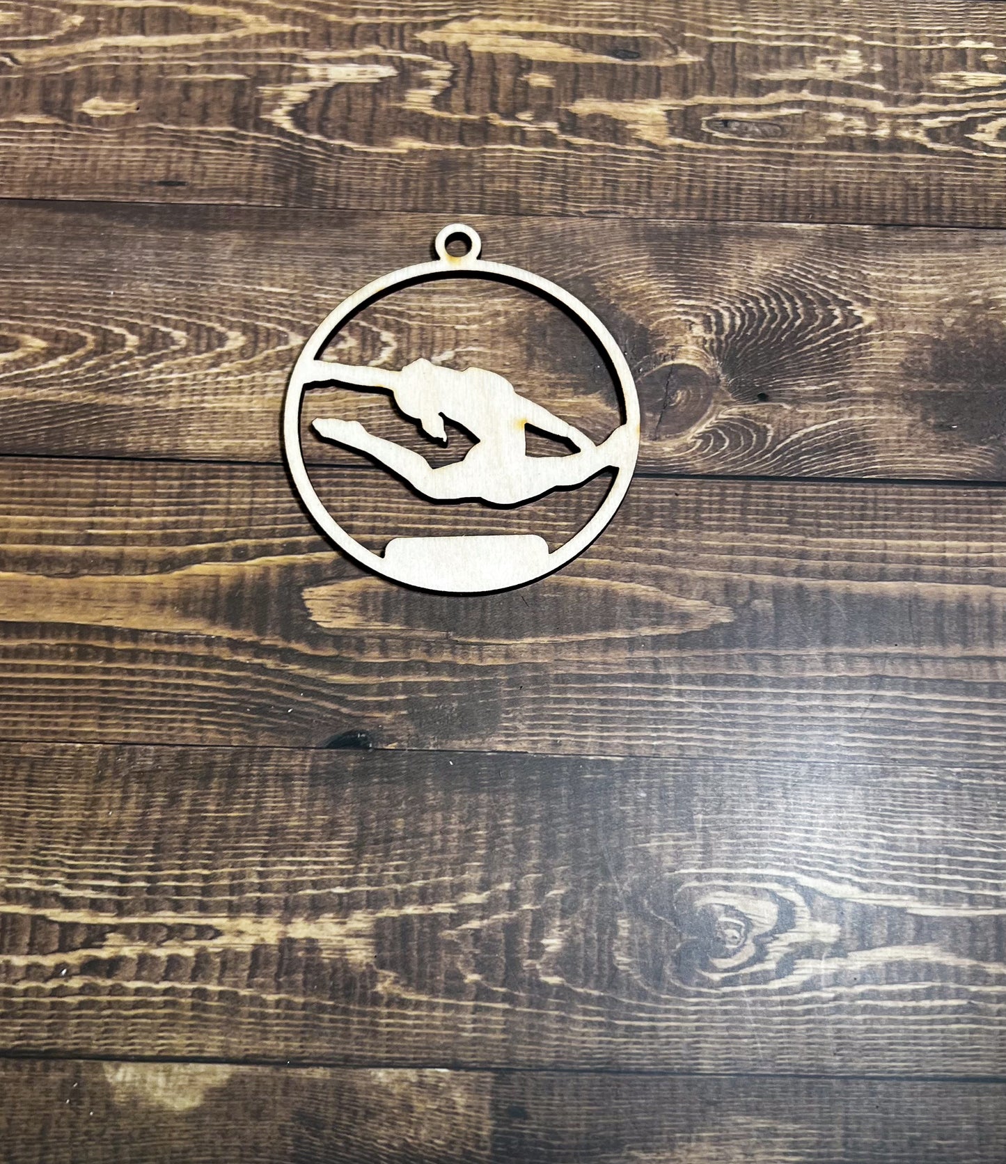 Gymnastic Ornament, Wooden Sports Ornament, Sports Ornament, Engraved Ornament, Laser Engraved Wood Ornament