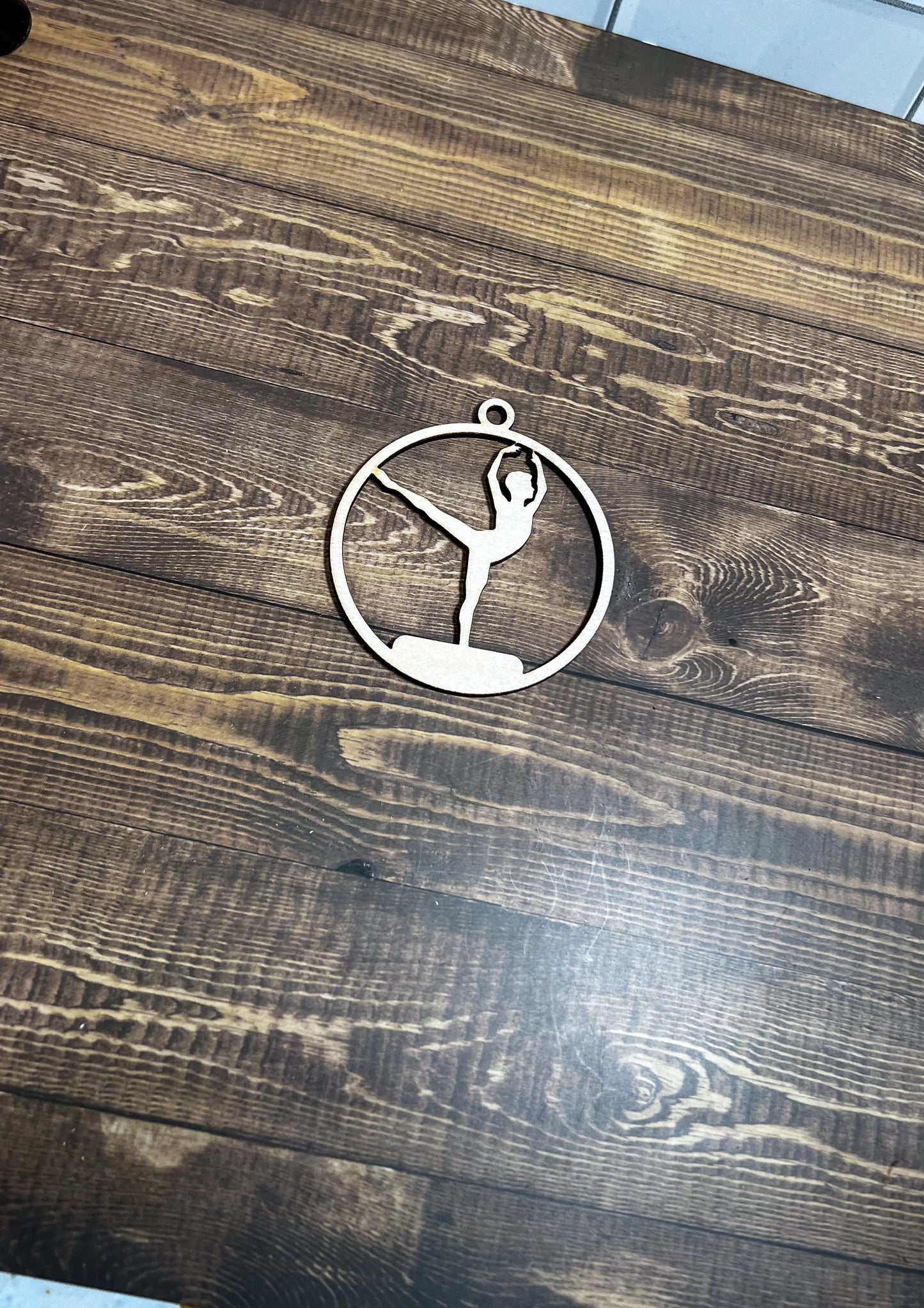 Dance Wooden Sports Ornament, Sports Ornament, Engraved Ornament, Laser Engraved Wood Ornament