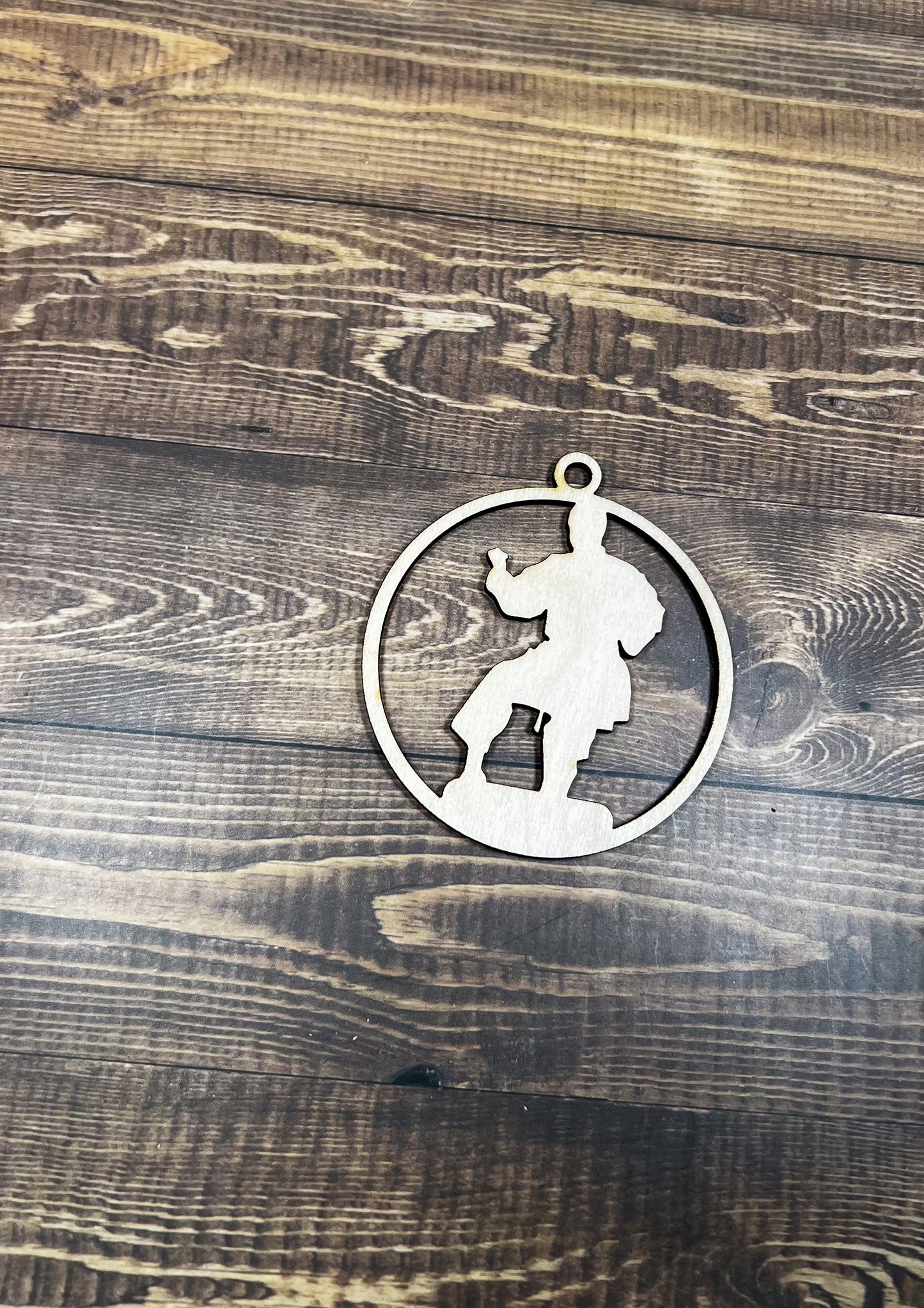Karate Ornament, Wooden Sports Ornament, Sports Ornament, Engraved Ornament, Laser Engraved Wood Ornament