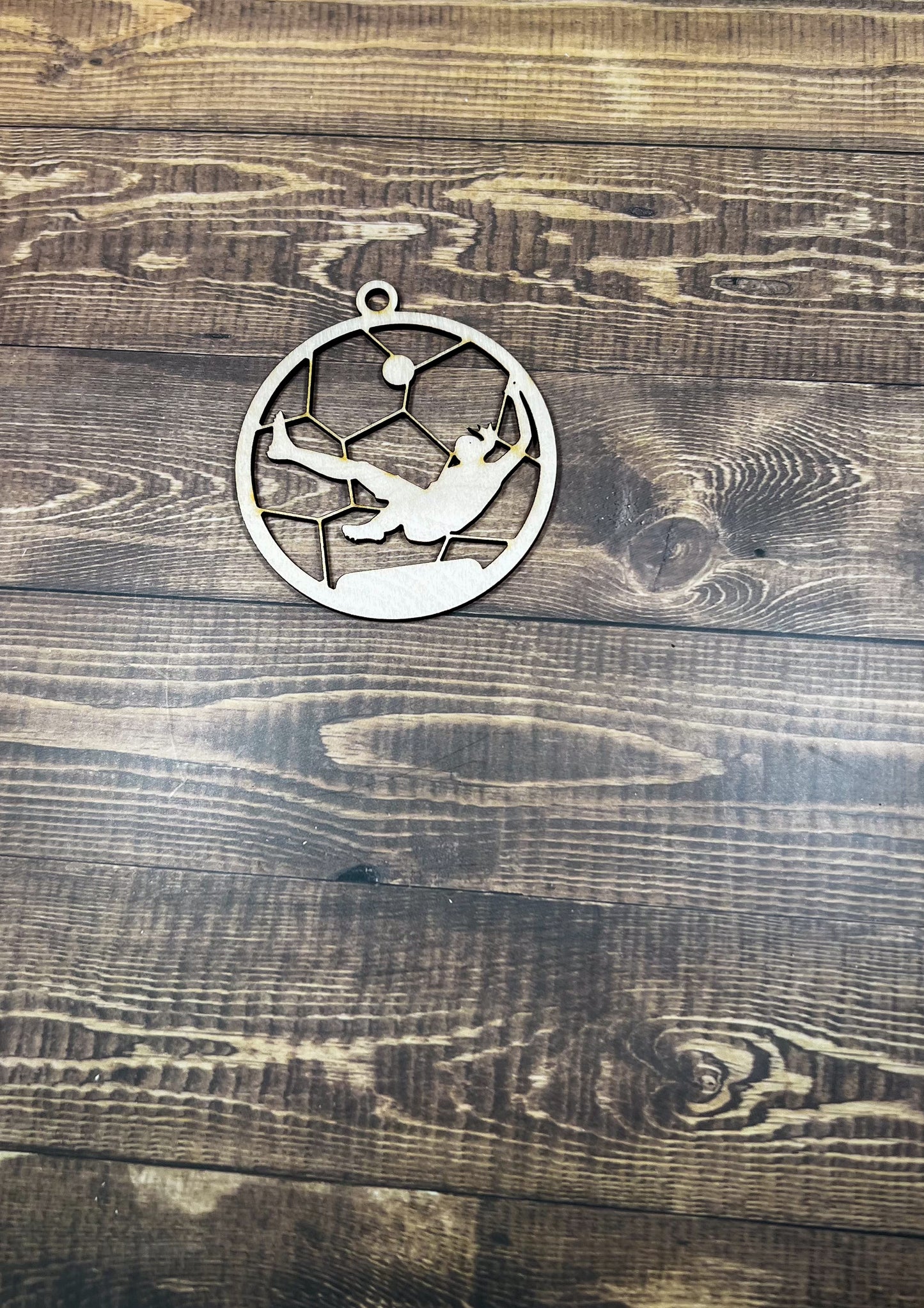 Soccer Ornament, Wooden Sports Ornament, Sports Ornament, Engraved Ornament, Laser Engraved Wood Ornament