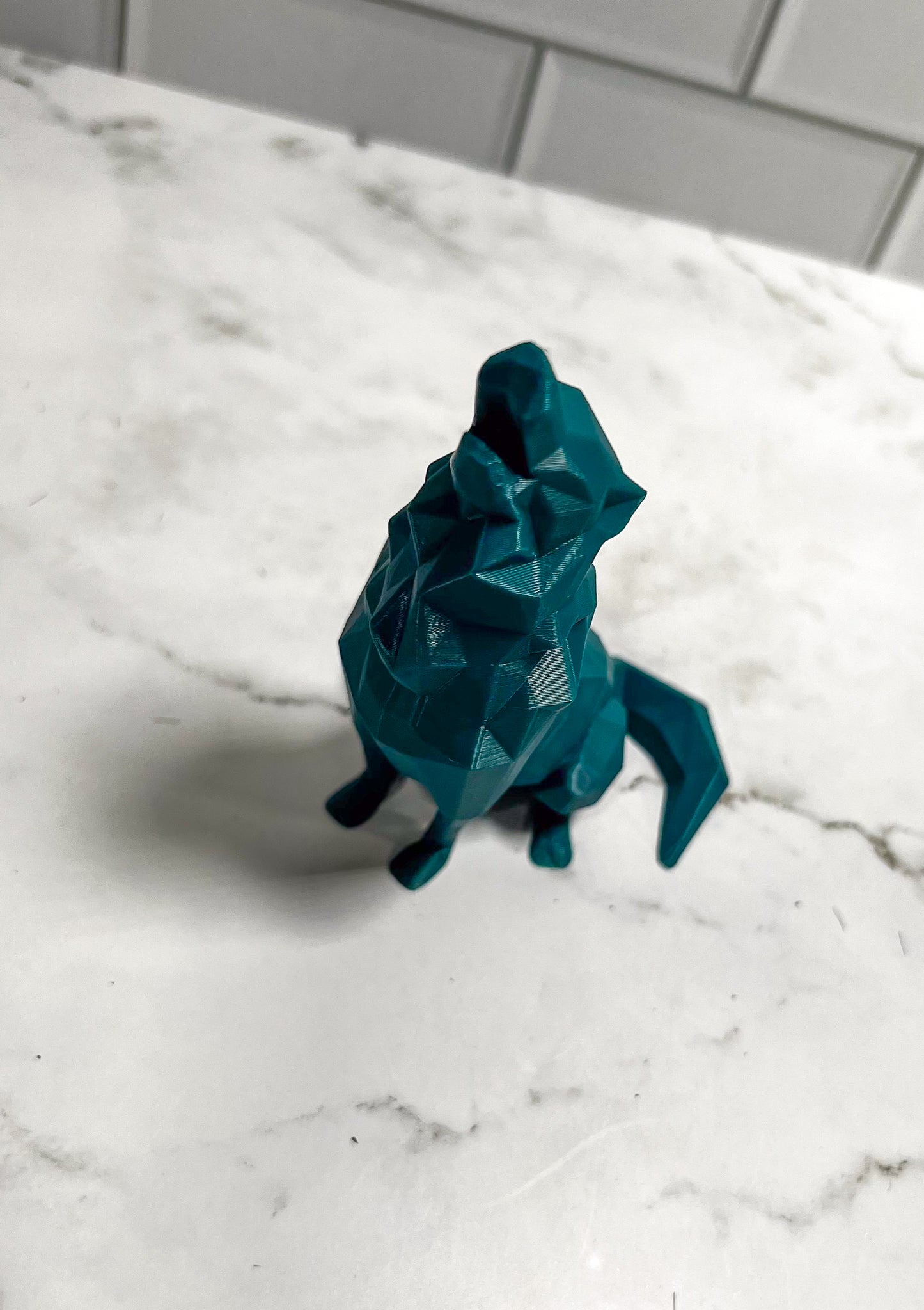 Low Poly Wolf, 3D Printed Wolf, 3D Printed, Desk Item, Custom Product, Decor, Adult Gift