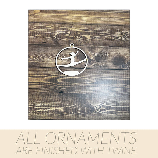Gymnastic Ornament, Wooden Sports Ornament, Sports Ornament, Engraved Ornament, Laser Engraved Wood Ornament
