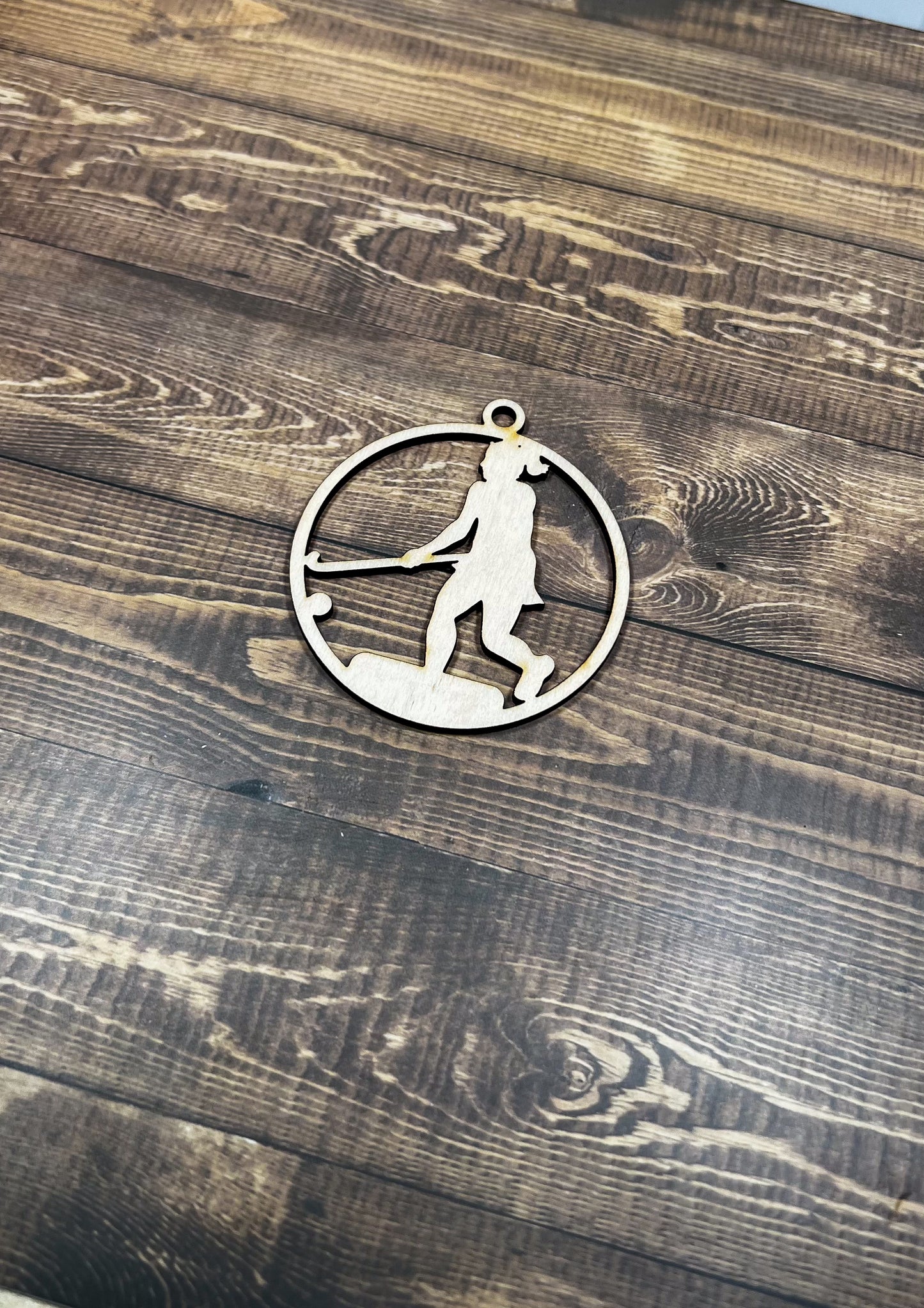 Field Hockey Ornament, Wooden Sports Ornament, Sports Ornament, Engraved Ornament, Laser Engraved Wood Ornament
