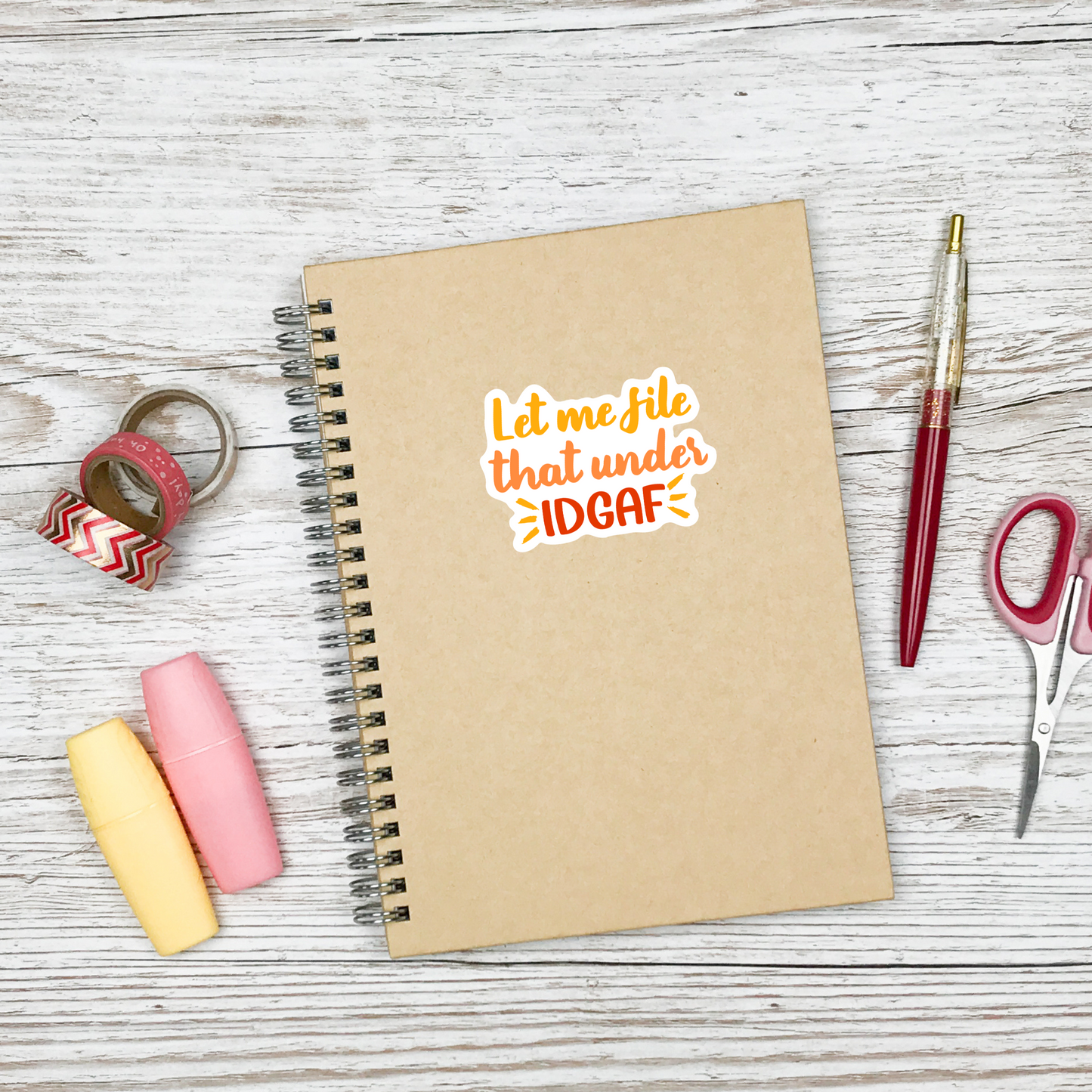 IDGAF Sticker , Vinyl sticker , laptop sticker , Sarcastic Sticker
