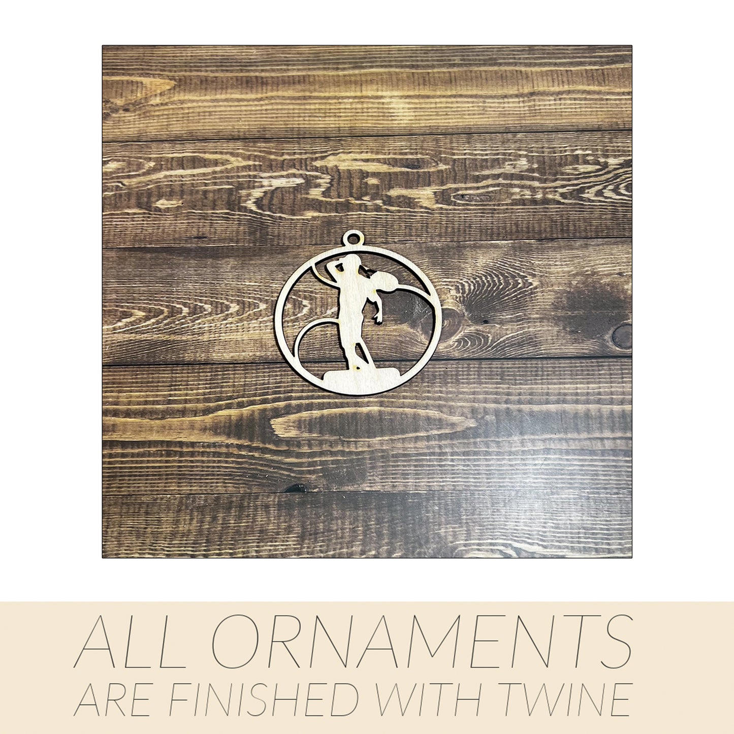 Tennis Ornament, Wooden Sports Ornament, Sports Ornament, Engraved Ornament, Laser Engraved Wood Ornament