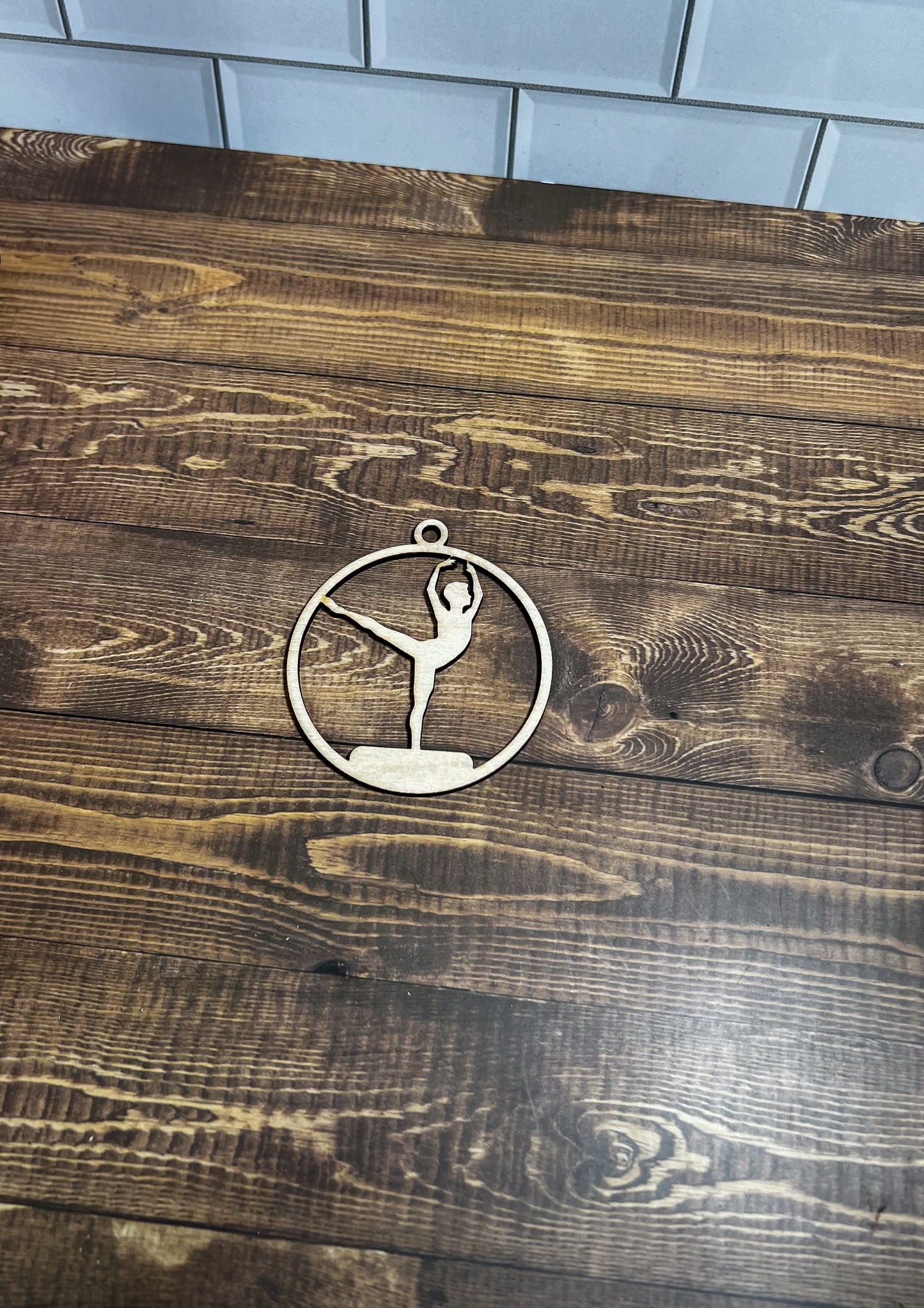 Dance Wooden Sports Ornament, Sports Ornament, Engraved Ornament, Laser Engraved Wood Ornament