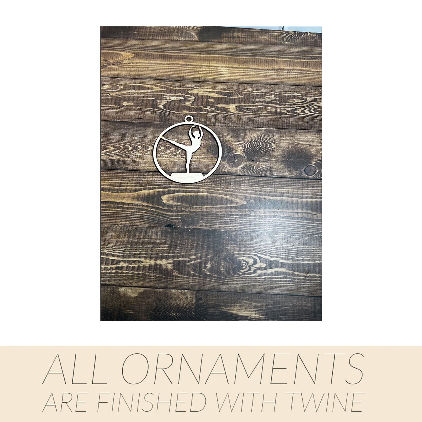 Dance Wooden Sports Ornament, Sports Ornament, Engraved Ornament, Laser Engraved Wood Ornament