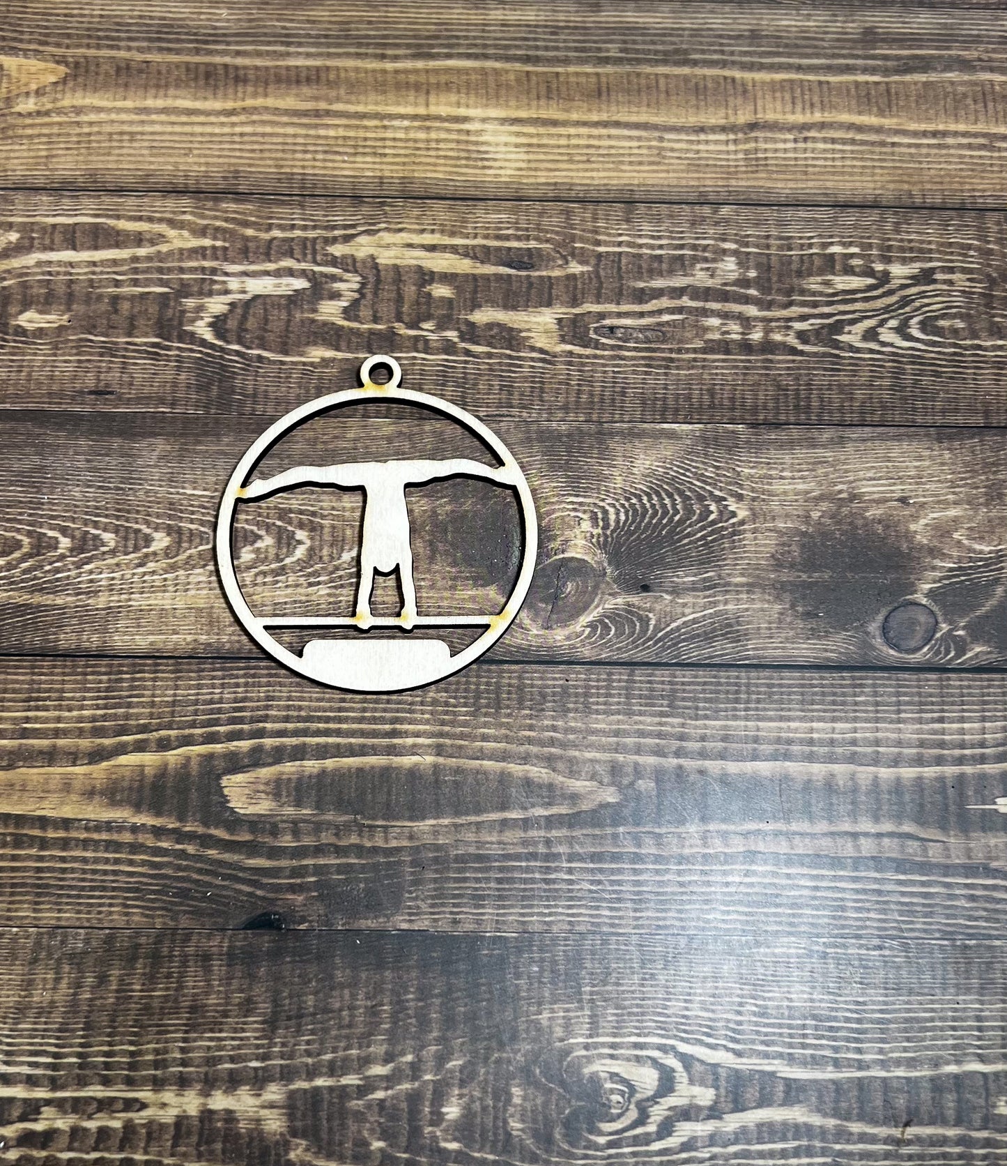 Gymnastic Ornament, Wooden Sports Ornament, Sports Ornament, Engraved Ornament, Laser Engraved Wood Ornament
