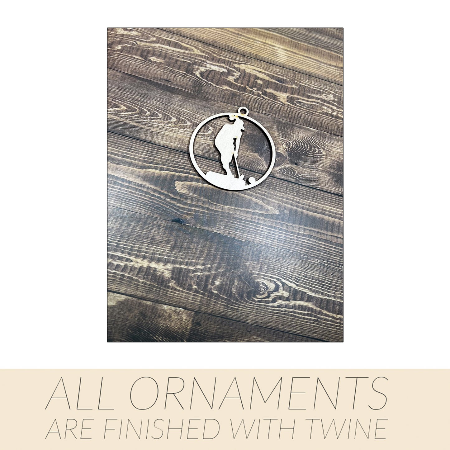 Field Hockey Ornament, Wooden Sports Ornament, Sports Ornament, Engraved Ornament, Laser Engraved Wood Ornament