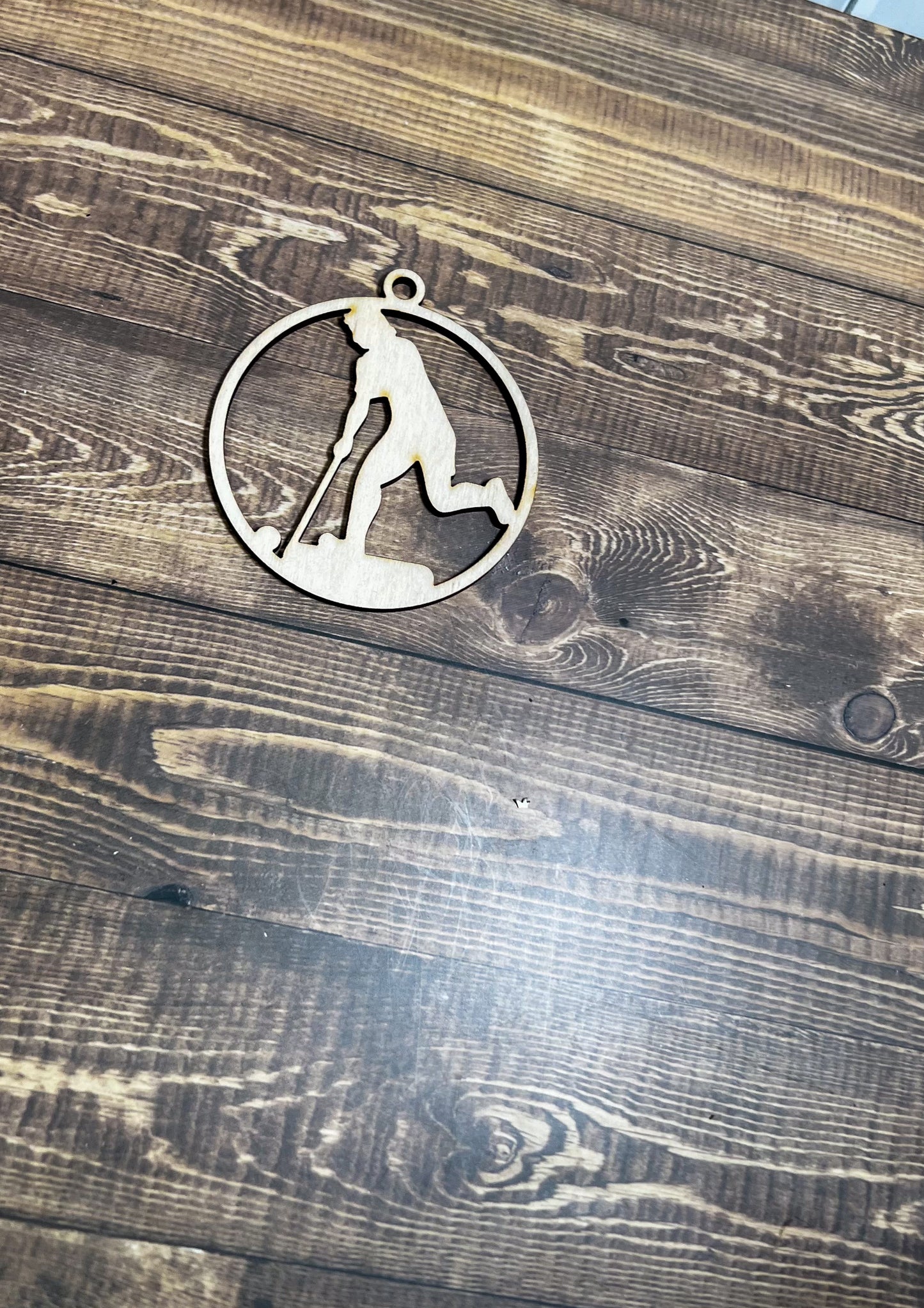 Field Hockey Ornament, Wooden Sports Ornament, Sports Ornament, Engraved Ornament, Laser Engraved Wood Ornament