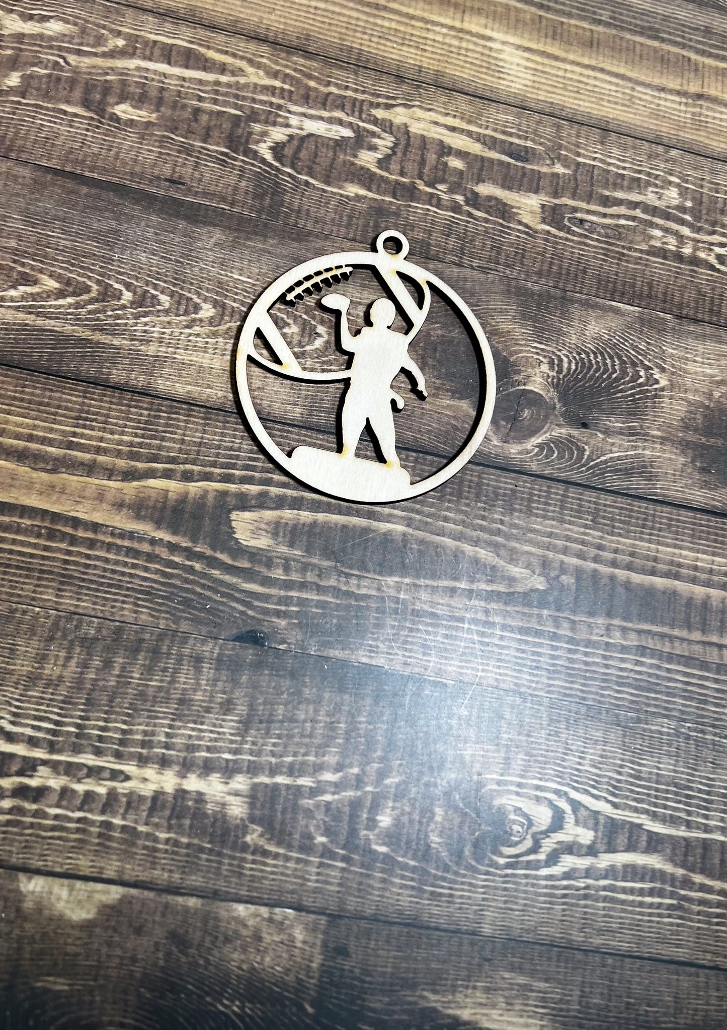 Football Ornament, Wooden Sports Ornament, Sports Ornament, Engraved Ornament, Laser Engraved Wood Ornament