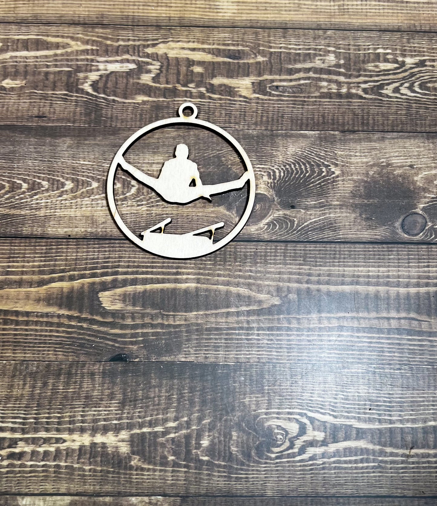 Gymnastic Ornament, Wooden Sports Ornament, Sports Ornament, Engraved Ornament, Laser Engraved Wood Ornament
