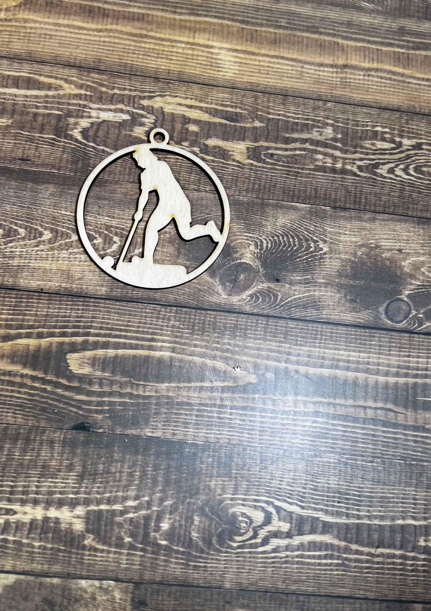 Field Hockey Ornament, Wooden Sports Ornament, Sports Ornament, Engraved Ornament, Laser Engraved Wood Ornament