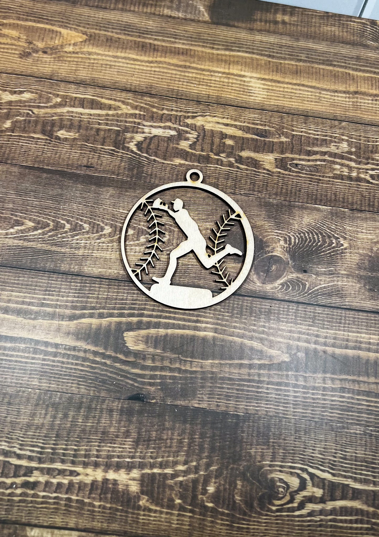 Baseball Ornament, Wooden Sports Ornament, Sports Ornament, Engraved Ornament, Laser Engraved Wood Ornament