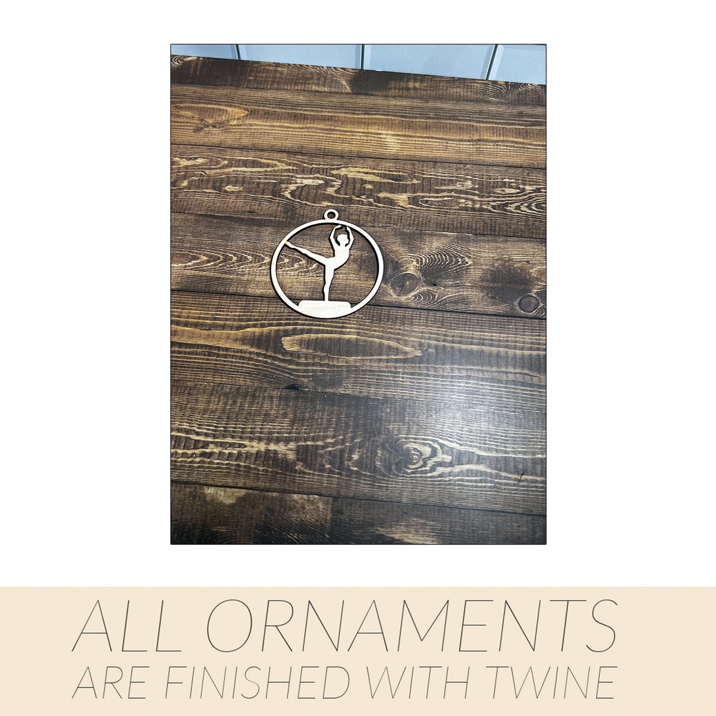 Dance Wooden Sports Ornament, Sports Ornament, Engraved Ornament, Laser Engraved Wood Ornament