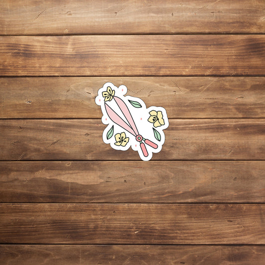 Flower Garden Tools , Vinyl sticker , laptop sticker ,