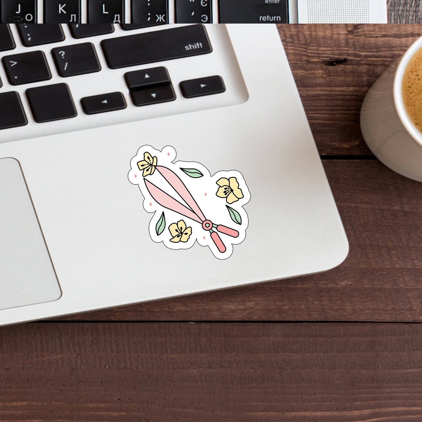 Flower Garden Tools , Vinyl sticker , laptop sticker ,