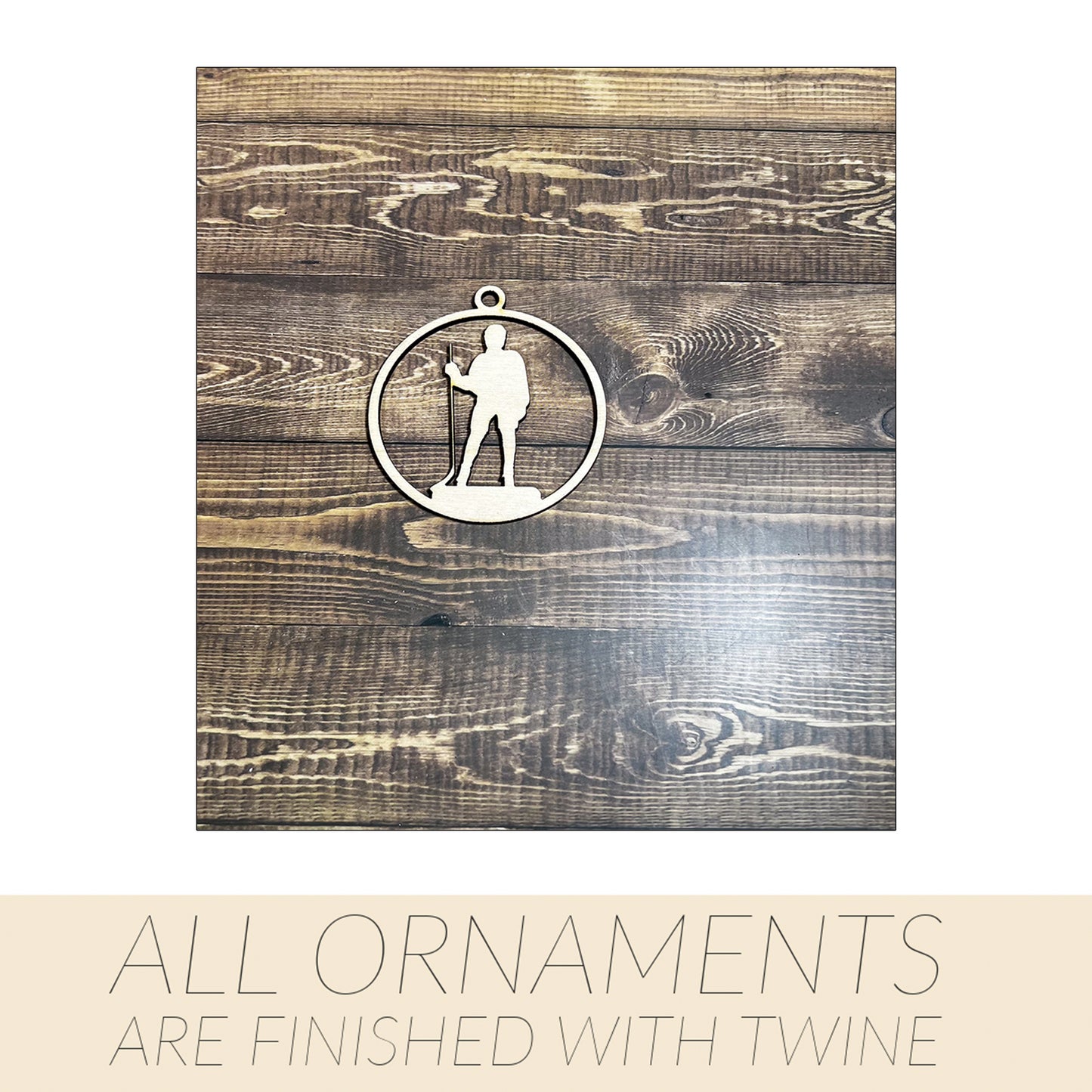 Hockey Ornament, Wooden Sports Ornament, Sports Ornament, Engraved Ornament, Laser Engraved Wood Ornament