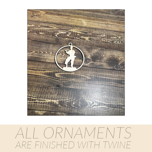 Karate Ornament, Wooden Sports Ornament, Sports Ornament, Engraved Ornament, Laser Engraved Wood Ornament