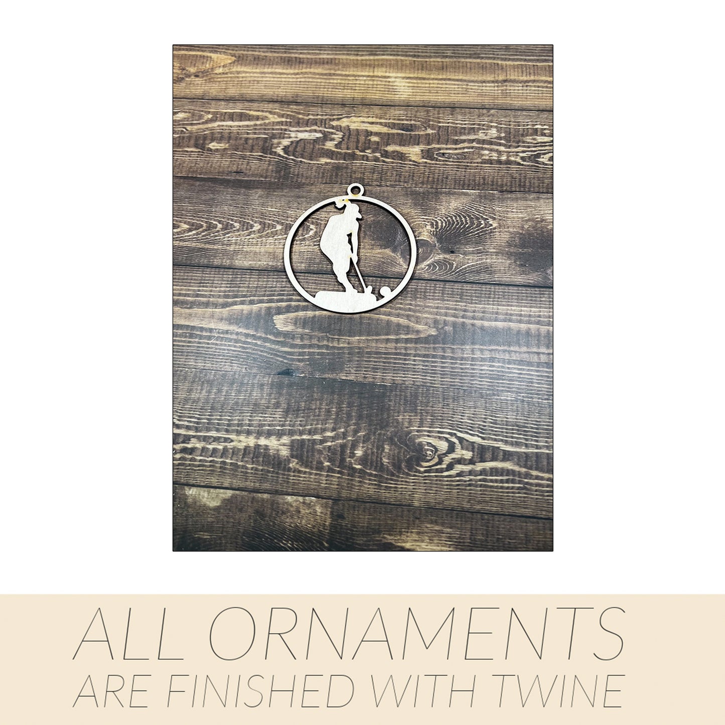 Field Hockey Ornament, Wooden Sports Ornament, Sports Ornament, Engraved Ornament, Laser Engraved Wood Ornament