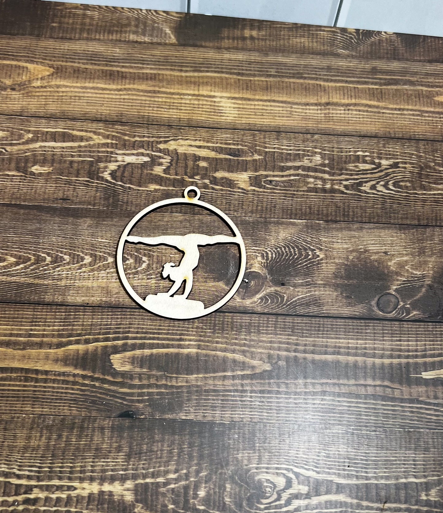 Gymnastic Ornament, Wooden Sports Ornament, Sports Ornament, Engraved Ornament, Laser Engraved Wood Ornament