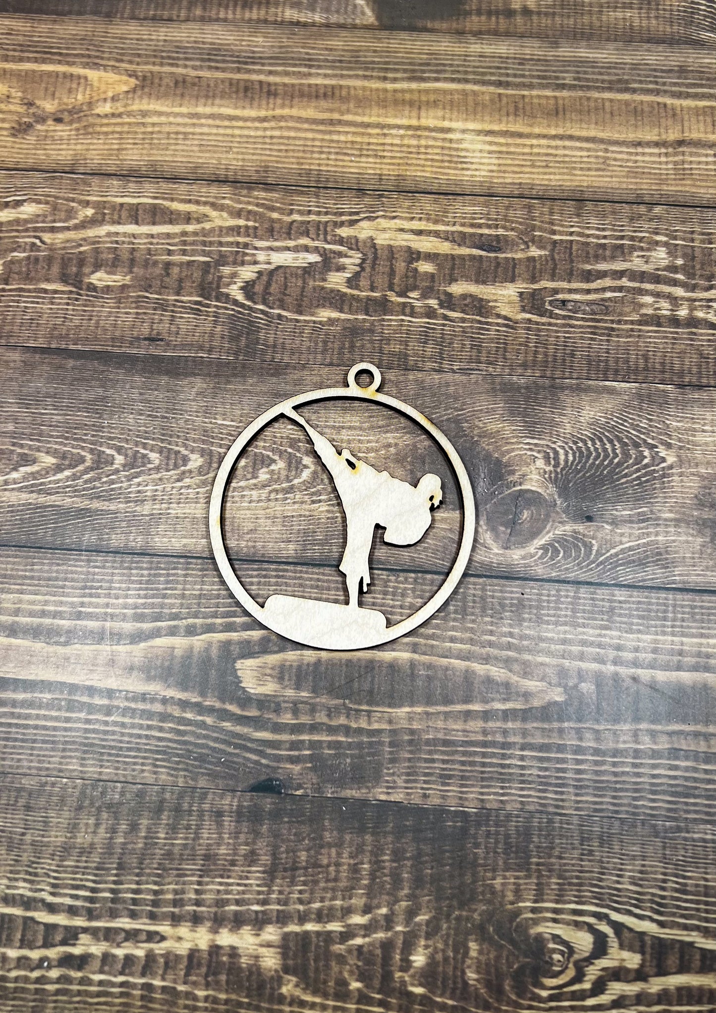 Karate Ornament, Wooden Sports Ornament, Sports Ornament, Engraved Ornament, Laser Engraved Wood Ornament