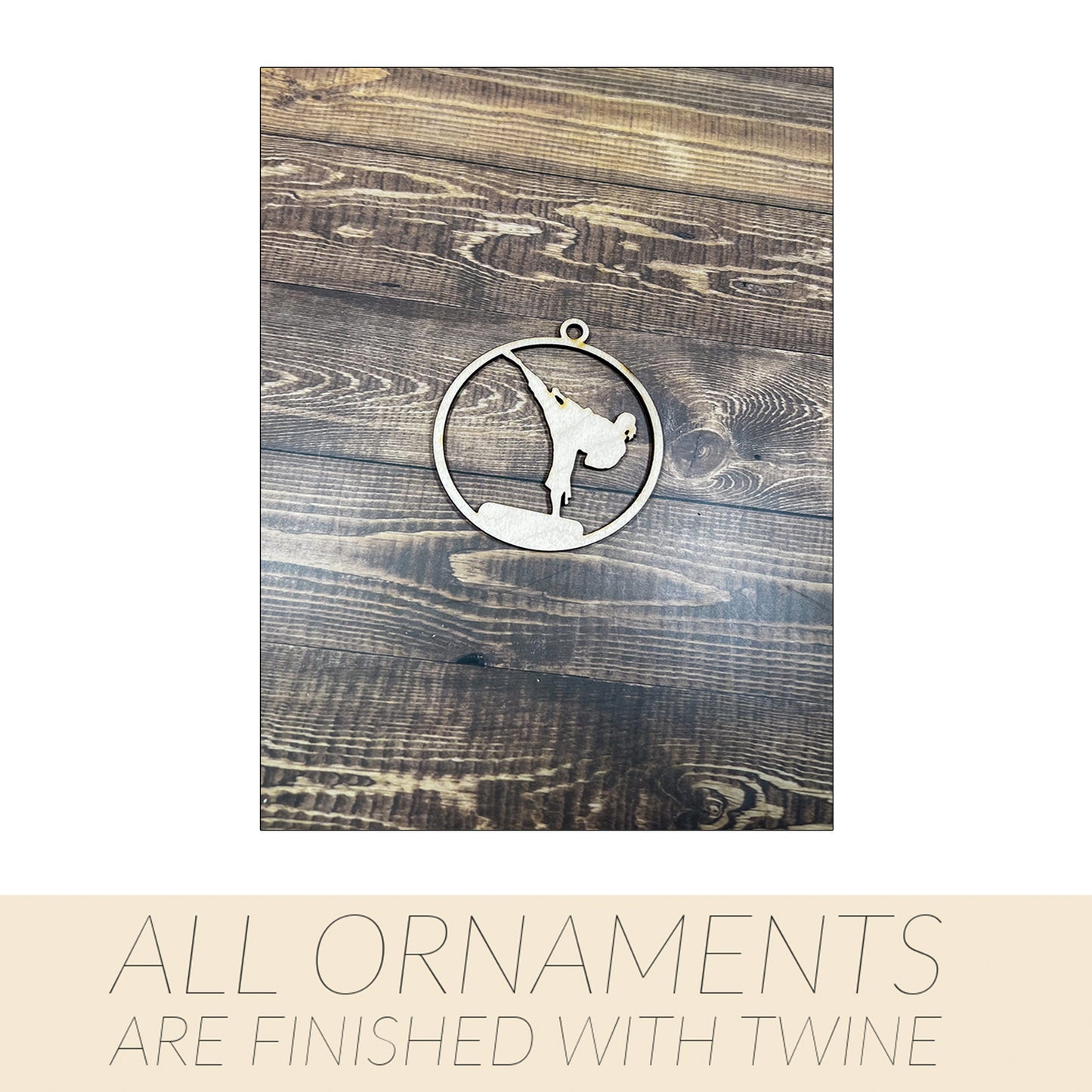 Karate Ornament, Wooden Sports Ornament, Sports Ornament, Engraved Ornament, Laser Engraved Wood Ornament