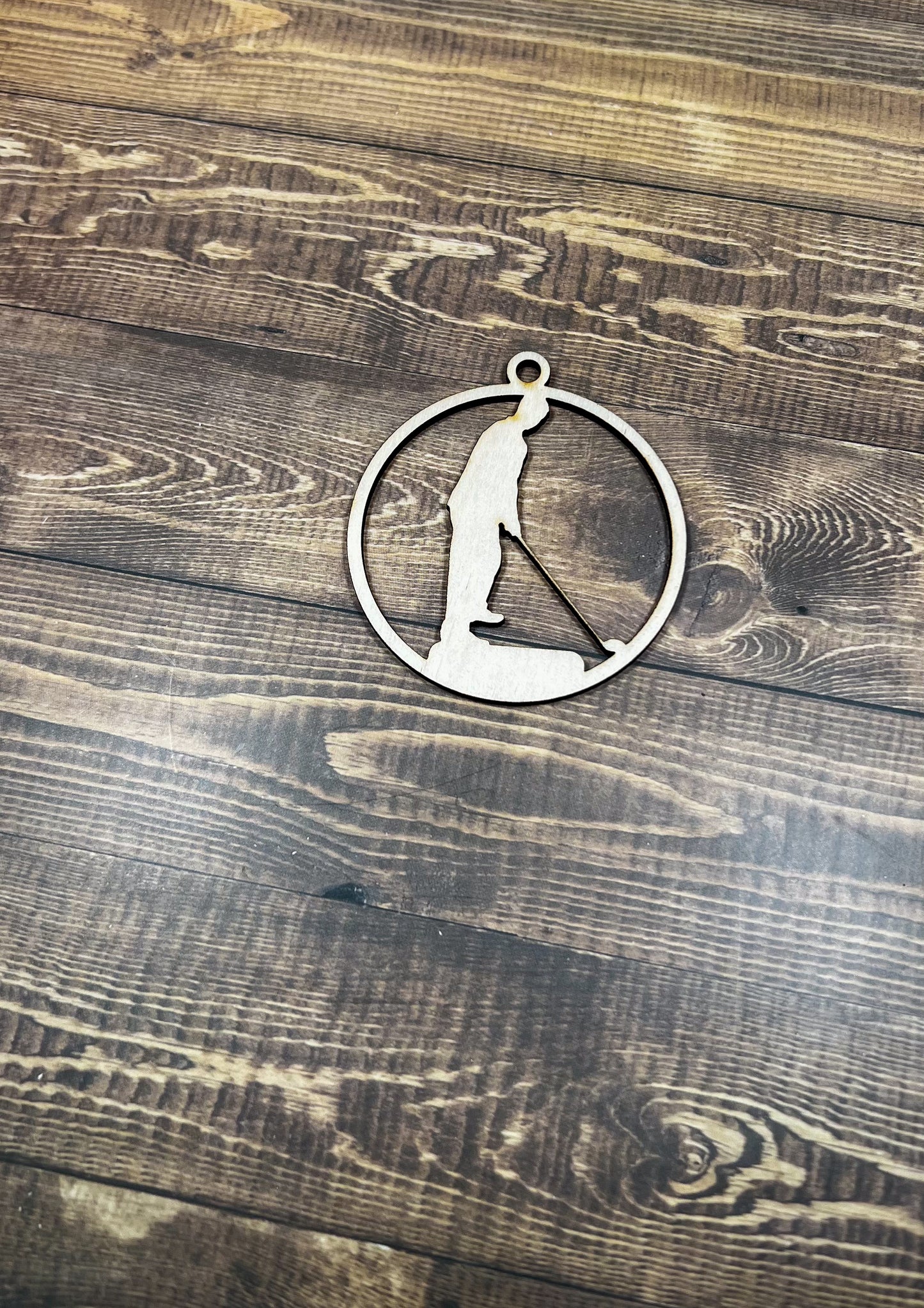 Golf Ornament, Wooden Sports Ornament, Sports Ornament, Engraved Ornament, Laser Engraved Wood Ornament