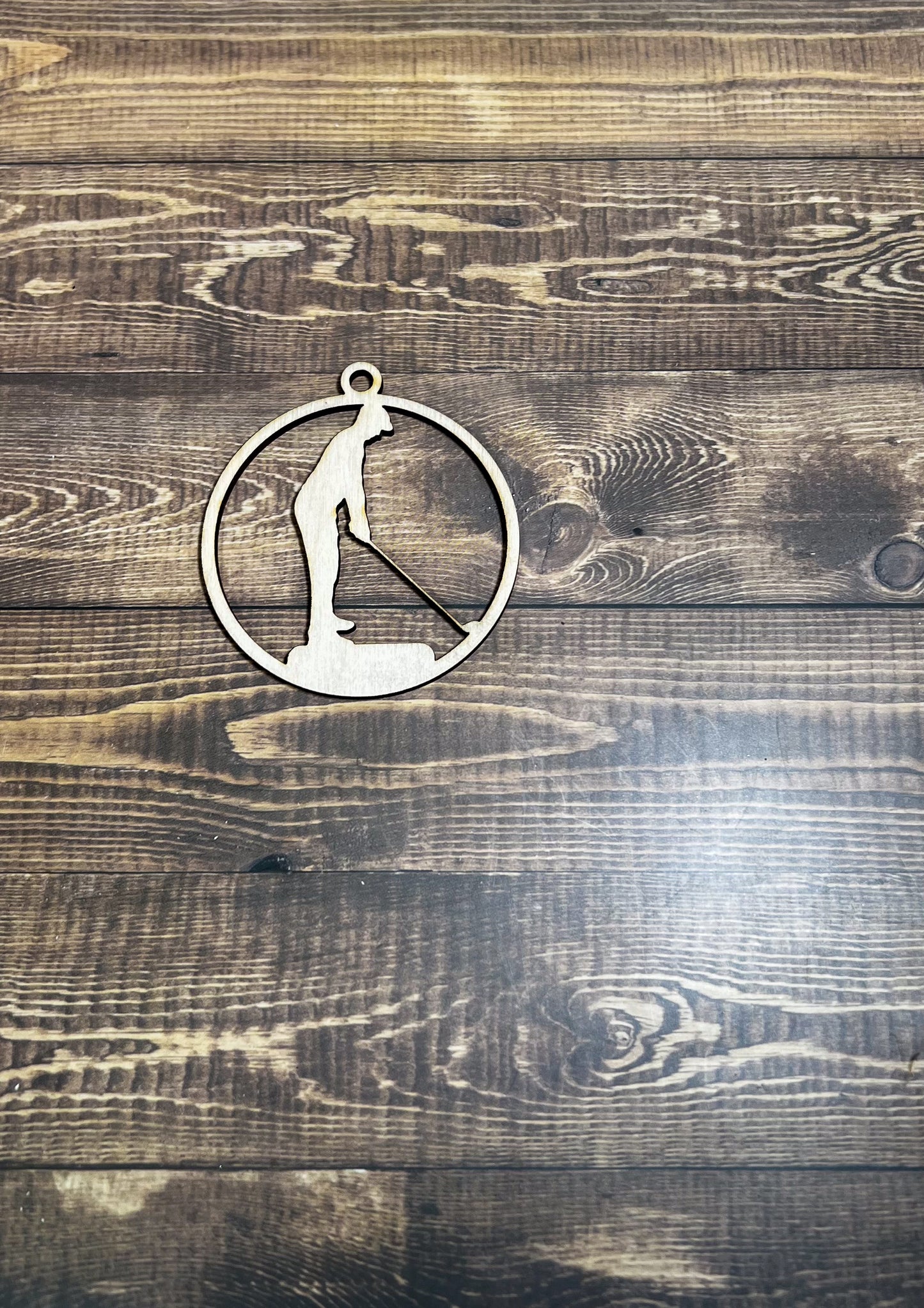 Golf Ornament, Wooden Sports Ornament, Sports Ornament, Engraved Ornament, Laser Engraved Wood Ornament