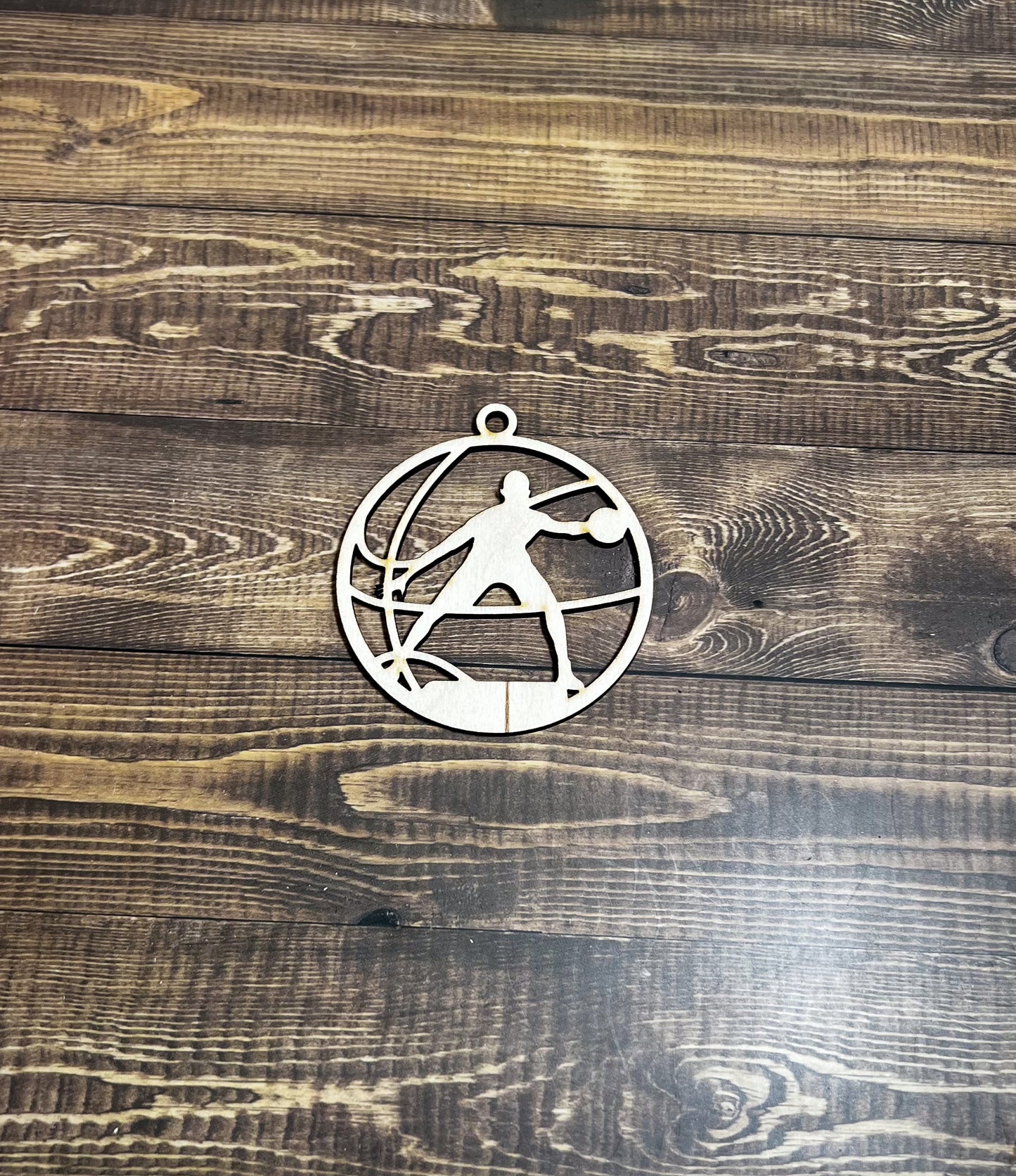 Basketball Ornament, Wooden Sports Ornament, Sports Ornament, Engraved Ornament, Laser Engraved Wood Ornament
