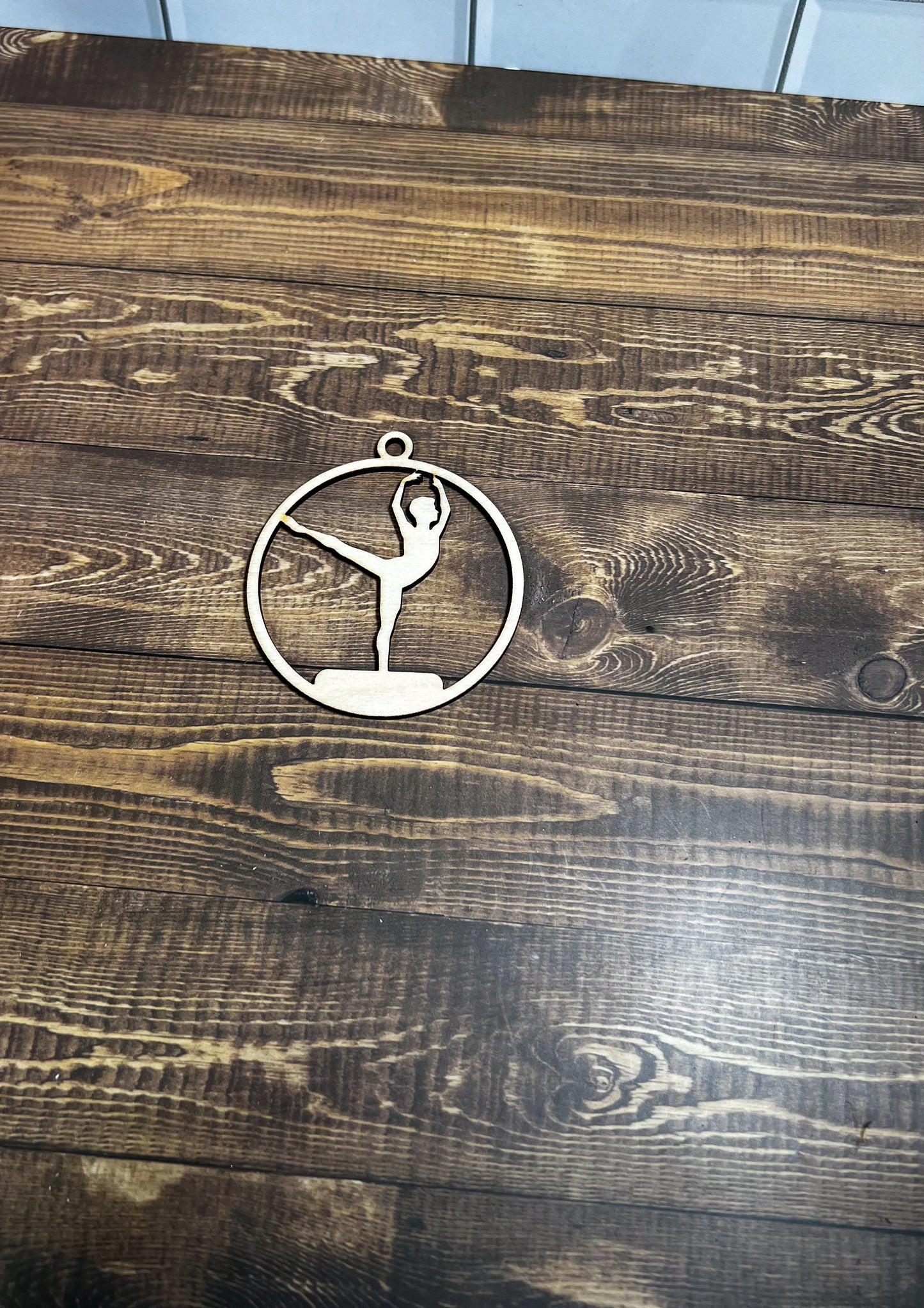 Dance Wooden Sports Ornament, Sports Ornament, Engraved Ornament, Laser Engraved Wood Ornament