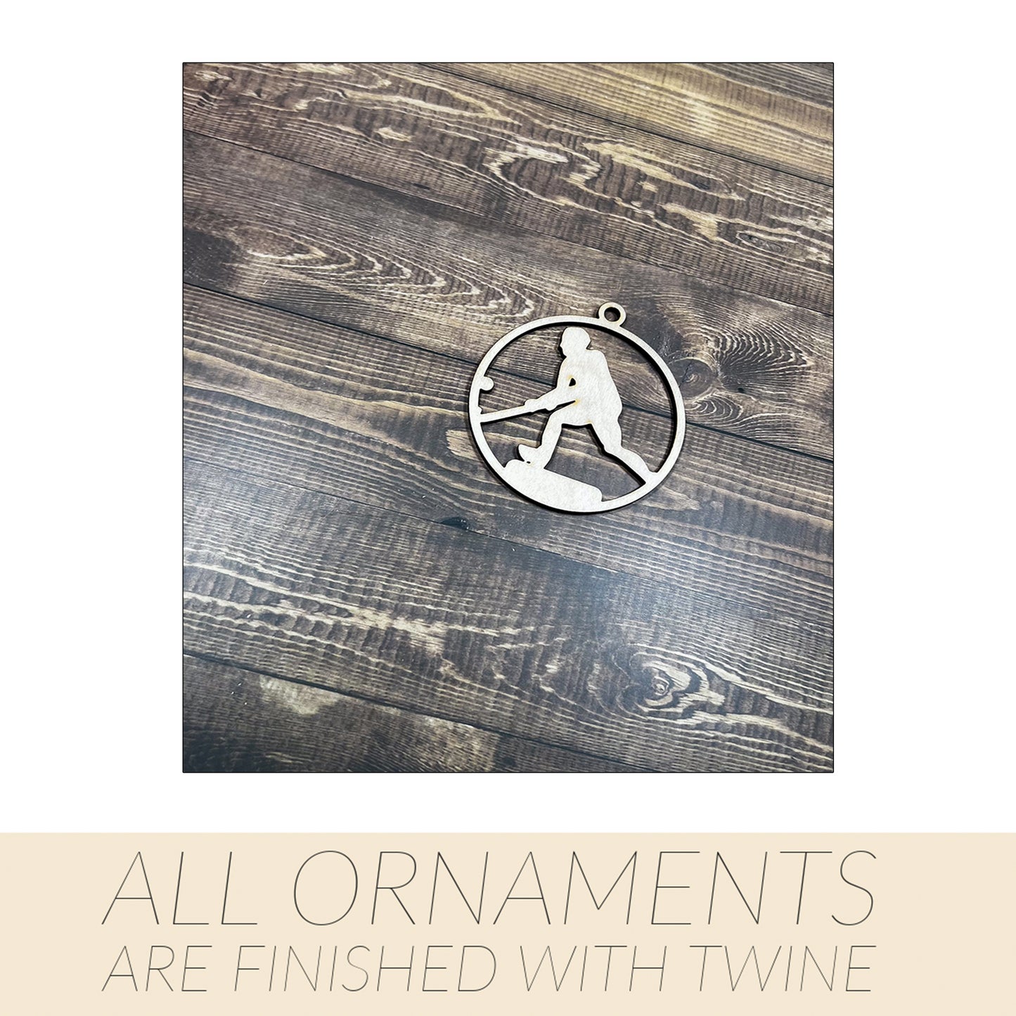 Field Hockey Ornament, Wooden Sports Ornament, Sports Ornament, Engraved Ornament, Laser Engraved Wood Ornament