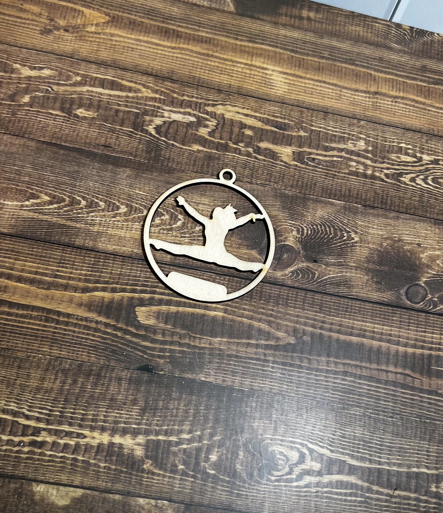 Gymnastic Ornament, Wooden Sports Ornament, Sports Ornament, Engraved Ornament, Laser Engraved Wood Ornament