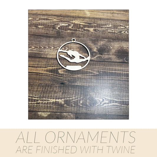Gymnastic Ornament, Wooden Sports Ornament, Sports Ornament, Engraved Ornament, Laser Engraved Wood Ornament