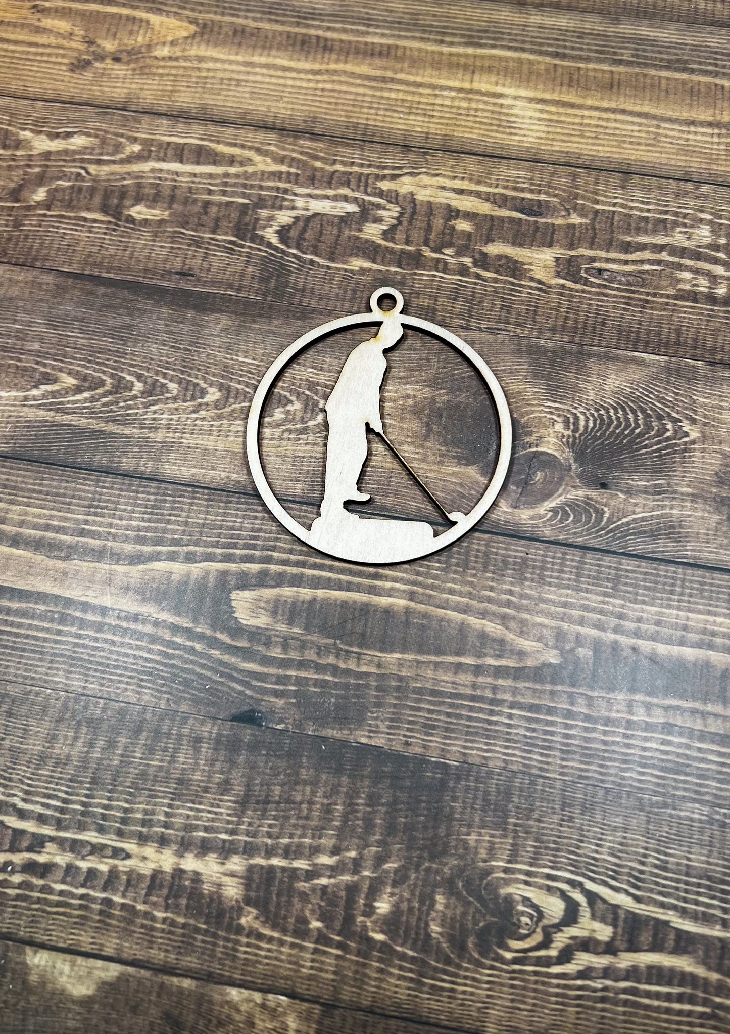 Golf Ornament, Wooden Sports Ornament, Sports Ornament, Engraved Ornament, Laser Engraved Wood Ornament