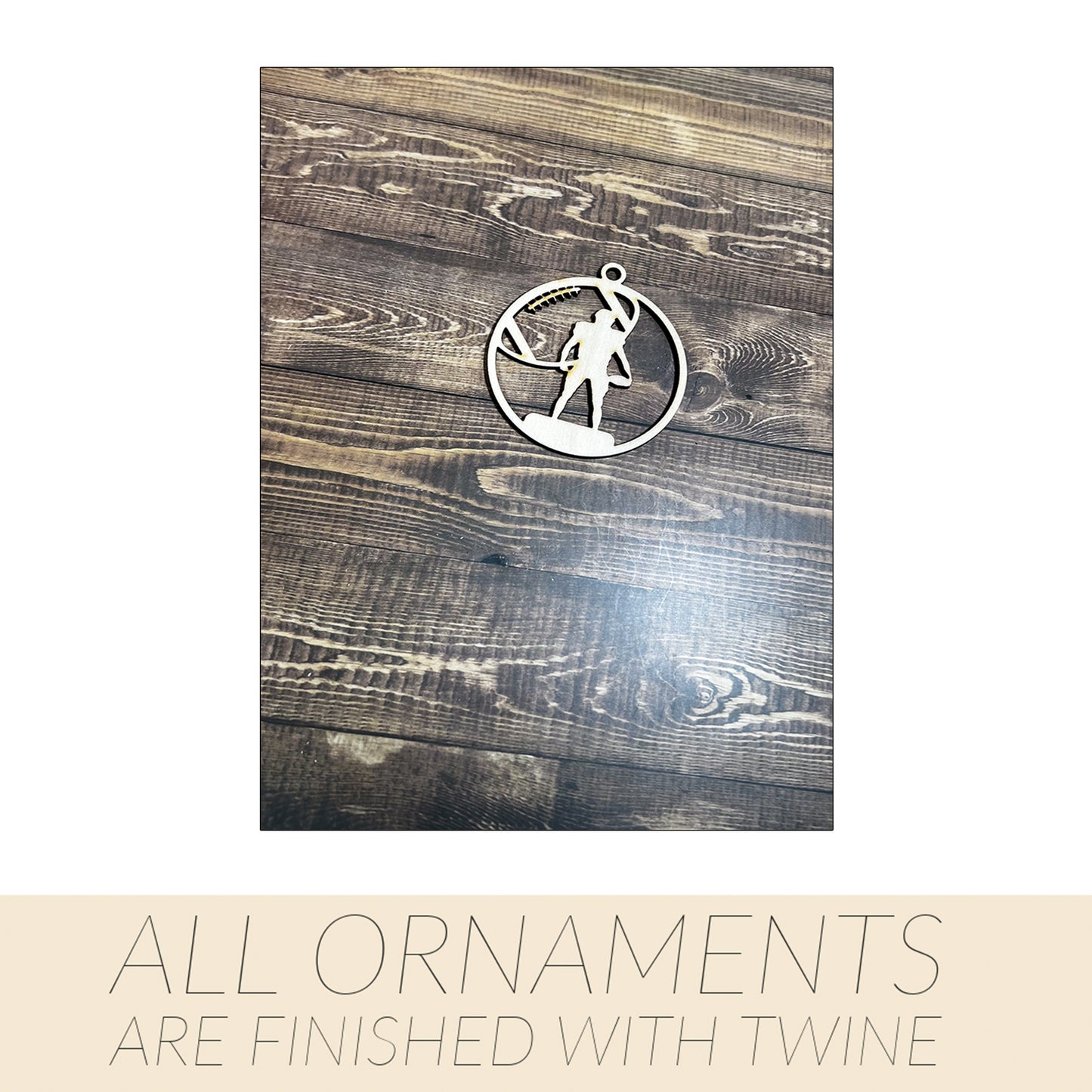Football Ornament, Wooden Sports Ornament, Sports Ornament, Engraved Ornament, Laser Engraved Wood Ornament