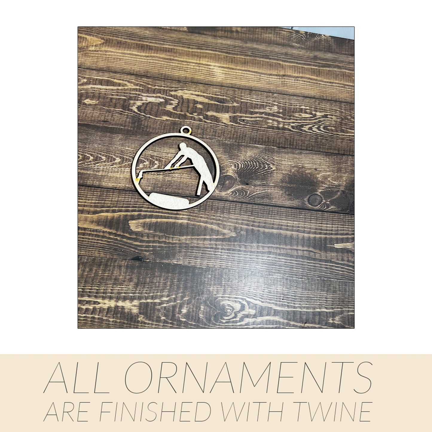 Gymnastic Ornament, Wooden Sports Ornament, Sports Ornament, Engraved Ornament, Laser Engraved Wood Ornament