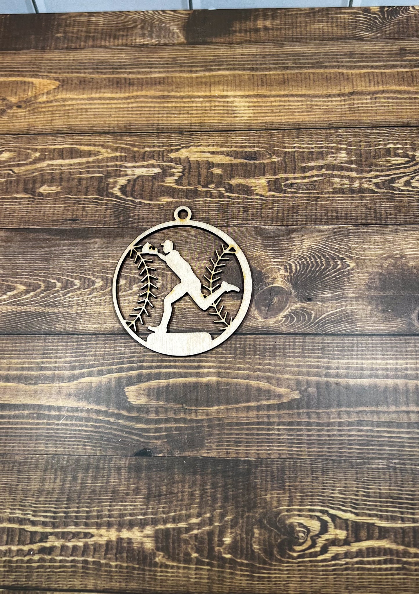 Baseball Ornament, Wooden Sports Ornament, Sports Ornament, Engraved Ornament, Laser Engraved Wood Ornament