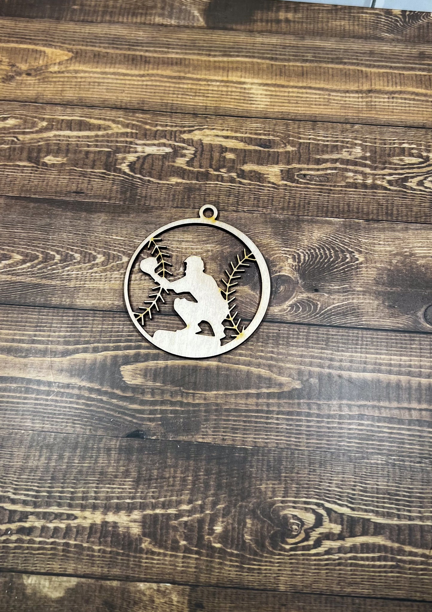 Baseball Ornament, Wooden Sports Ornament, Sports Ornament, Engraved Ornament, Laser Engraved Wood Ornament