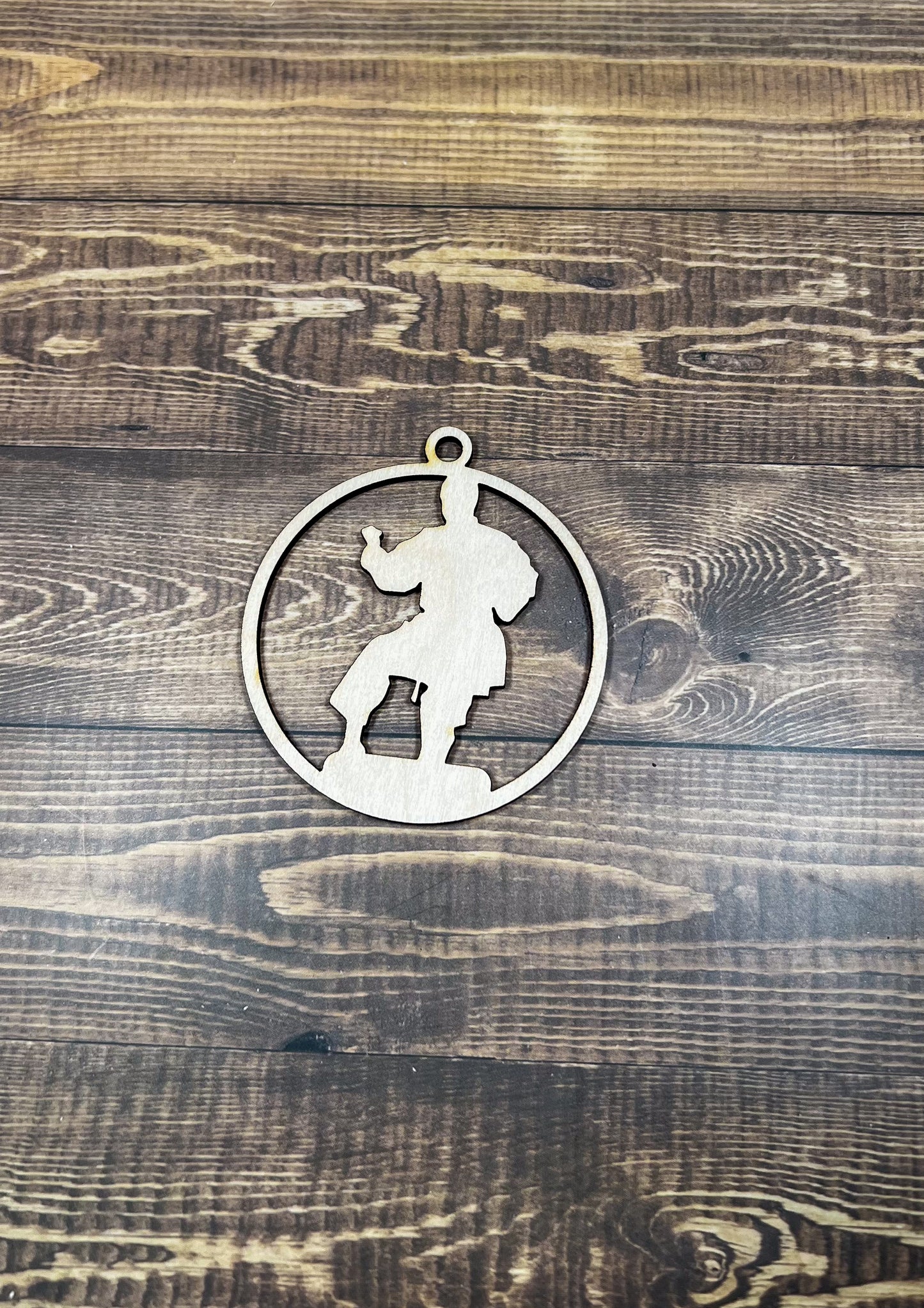 Karate Ornament, Wooden Sports Ornament, Sports Ornament, Engraved Ornament, Laser Engraved Wood Ornament