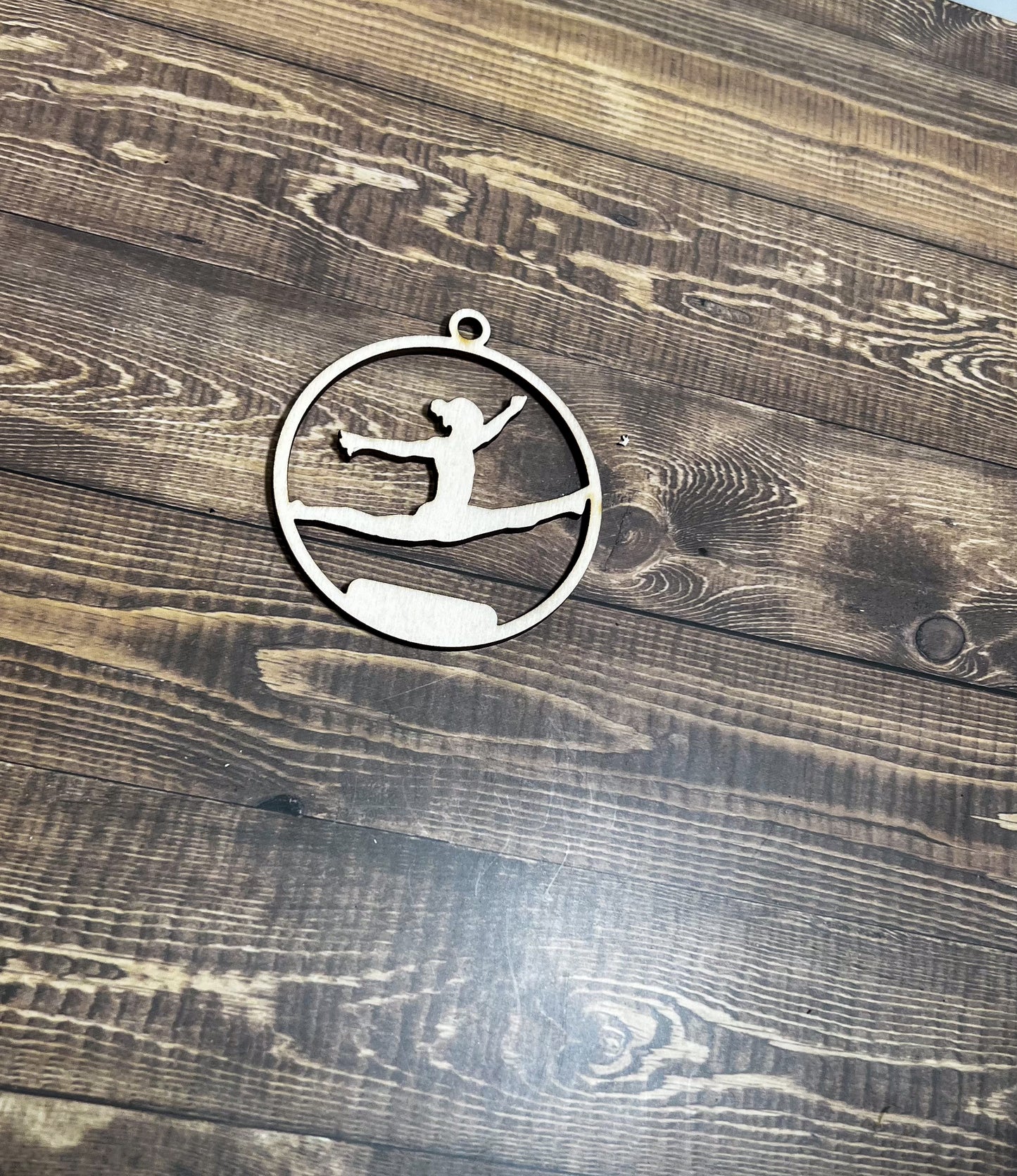 Gymnastic Ornament, Wooden Sports Ornament, Sports Ornament, Engraved Ornament, Laser Engraved Wood Ornament
