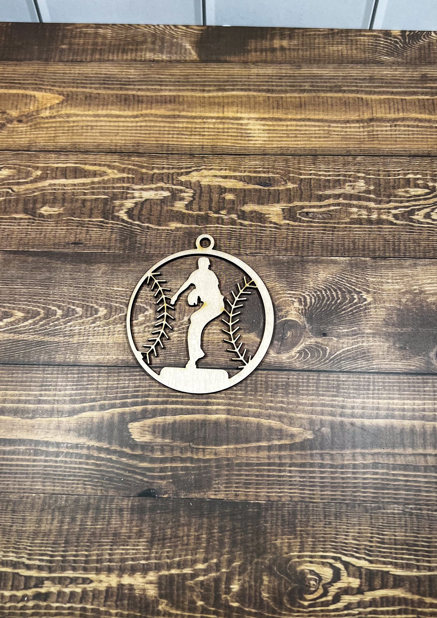 Baseball Ornament, Wooden Sports Ornament, Sports Ornament, Engraved Ornament, Laser Engraved Wood Ornament
